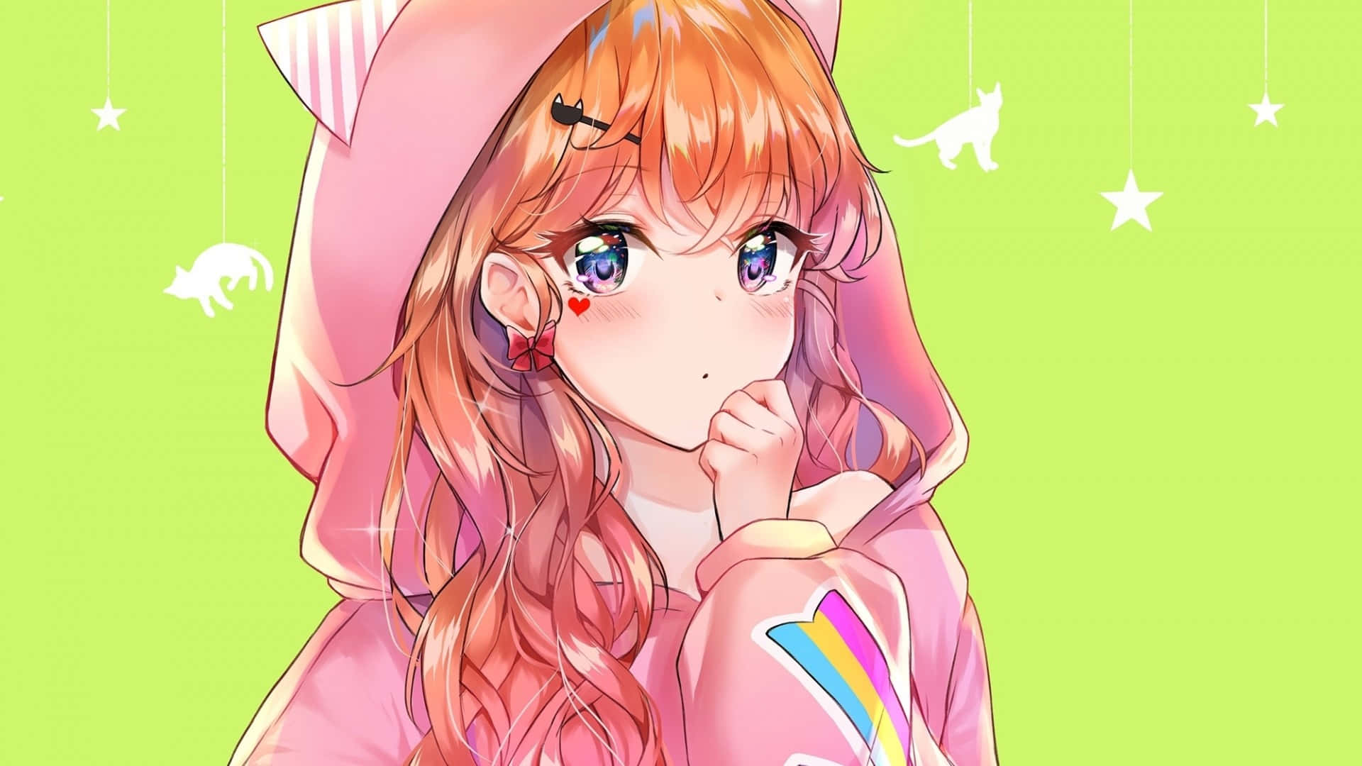 Maging Estilo sa Isang Estilong Anime Hoodie Wallpaper
