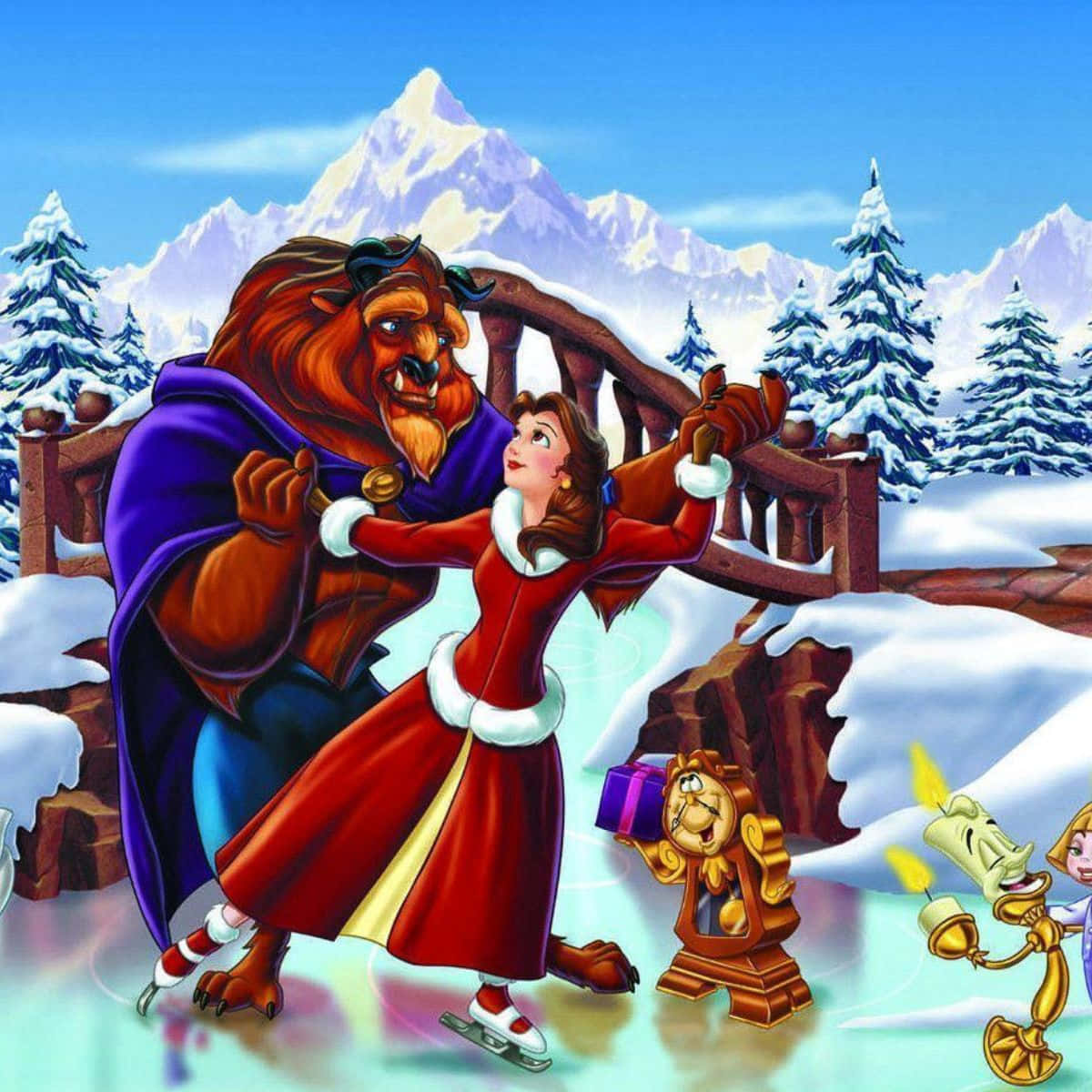 Maging Handa sa Pasko kasama sina Mickey at Minnie Wallpaper