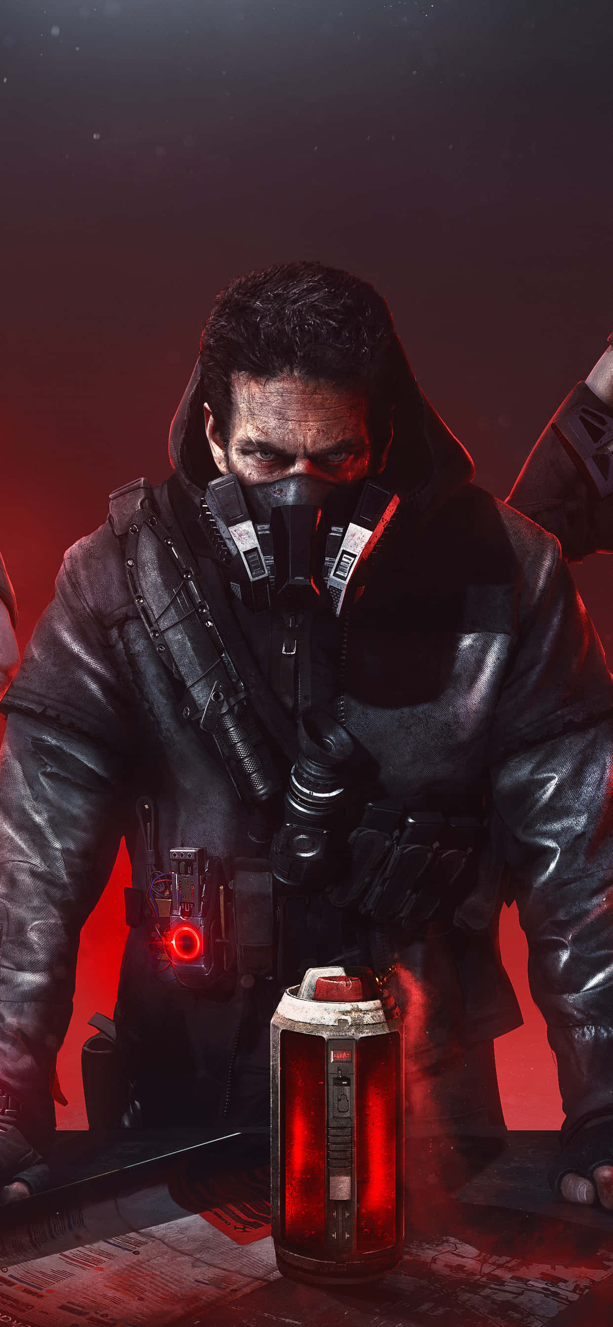 Maging isang bayaning ahente at iligtas ang sangkatauhan sa kahanga-hangang iPhone Xs Max sa pamamagitan ng matinding laro na The Division Wallpaper