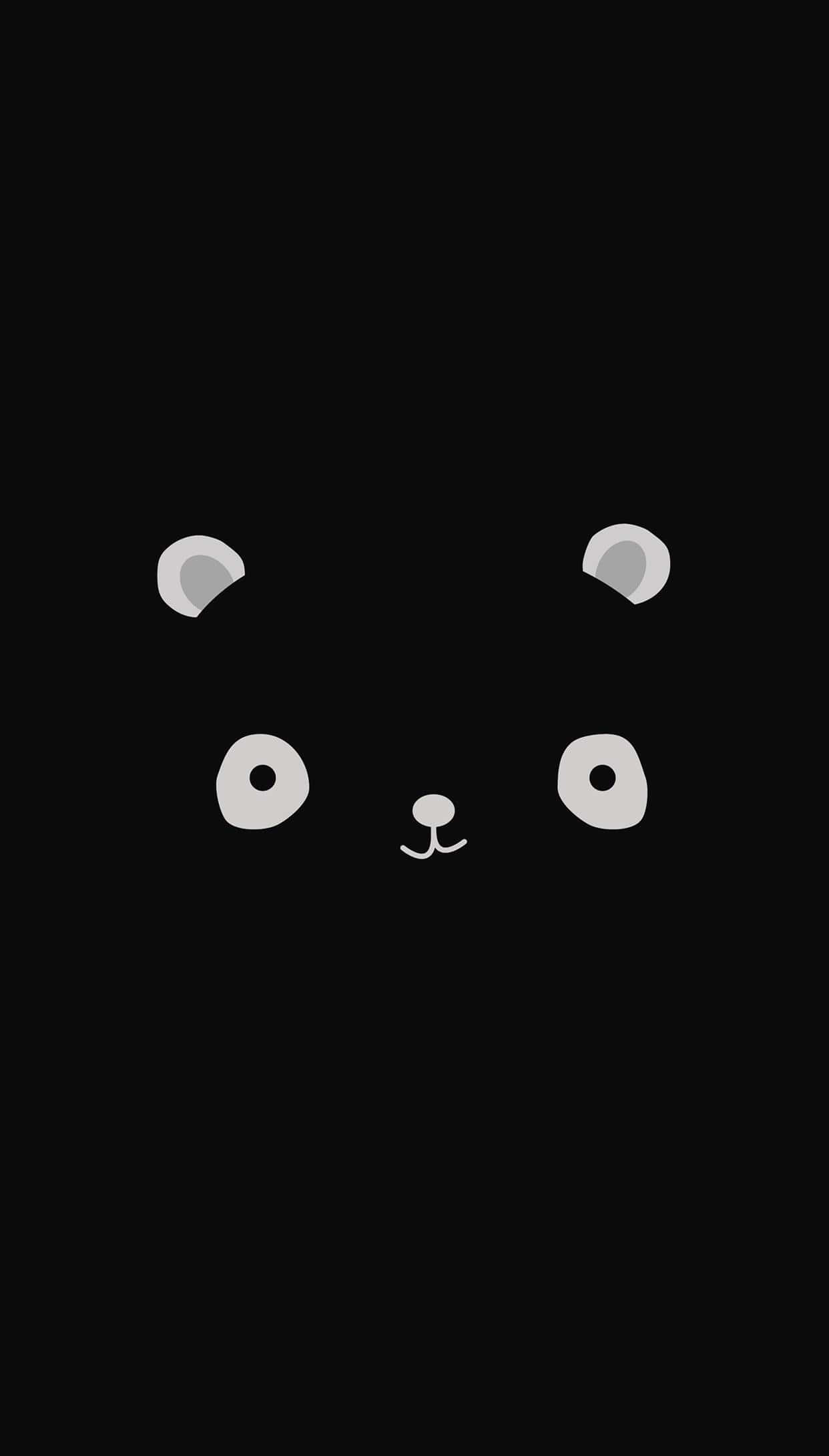 "Maging Matapang at Maging Malikhain: Pagandahin ang Iyong Device gamit ang isang Cute na Itim na Background!" Wallpaper