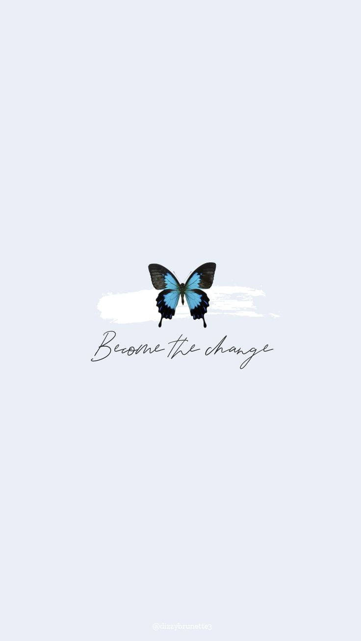 Maging Pagbabago Simpleng Asul na Estetiko Wallpaper