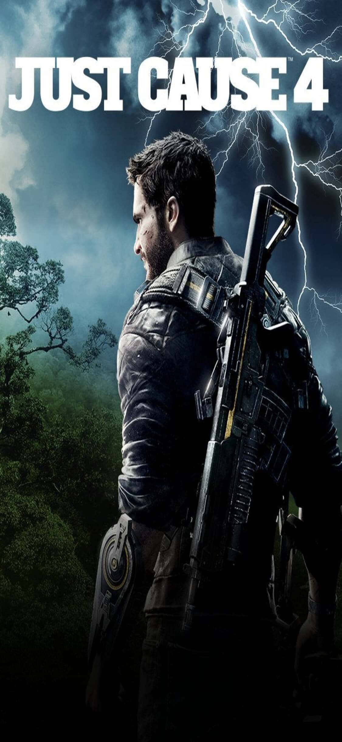 Maging ultimong ahente ng kaguluhan sa iyong iPhone X kasama ang Just Cause 4 Wallpaper