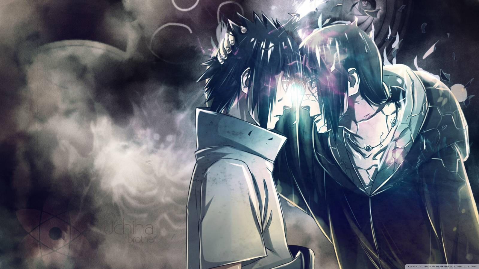 Magkapatid na Uchiha na sina Sasuke at Itachi Wallpaper
