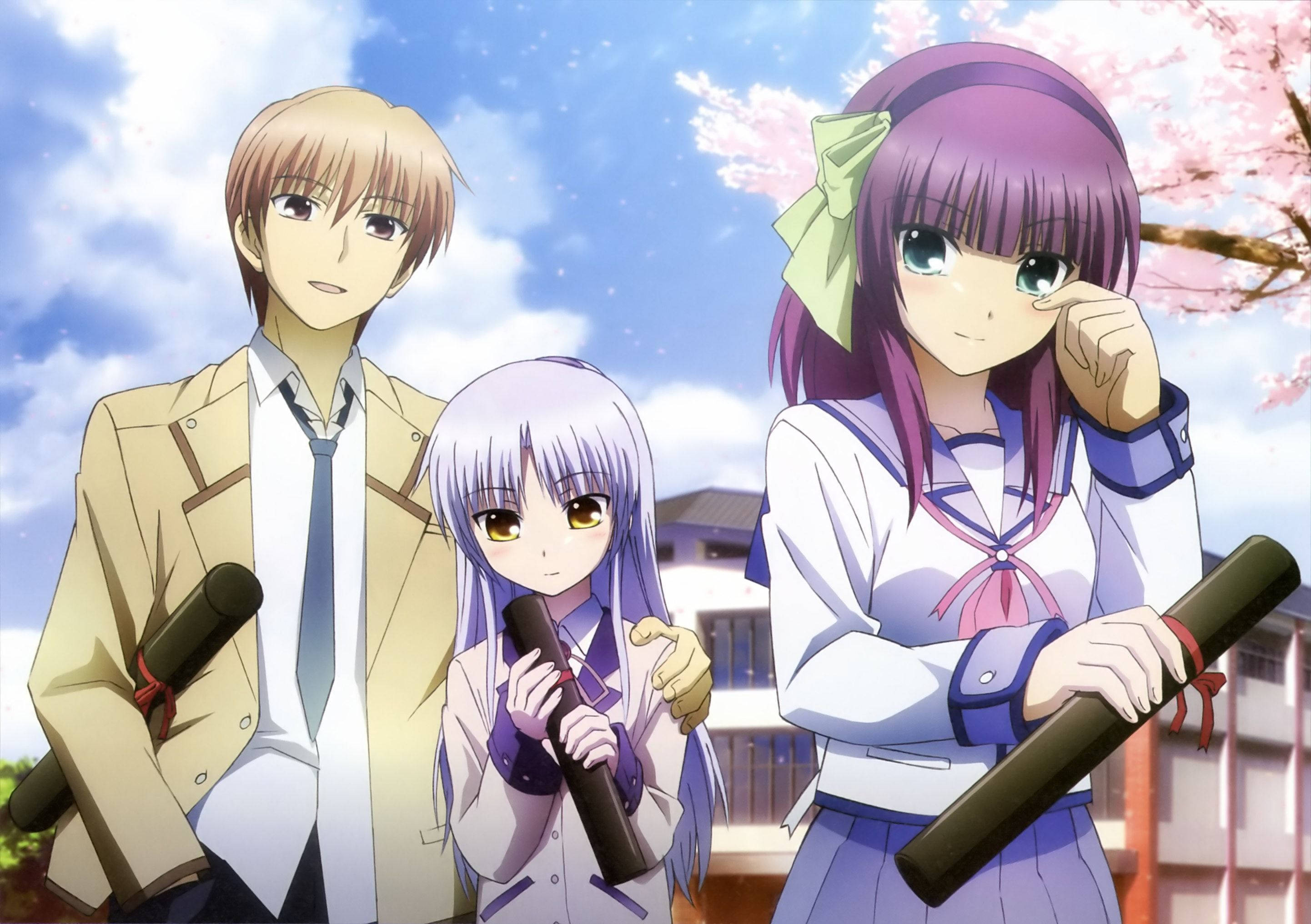 Magkasintahan sa Anime na Angel Beats Wallpaper