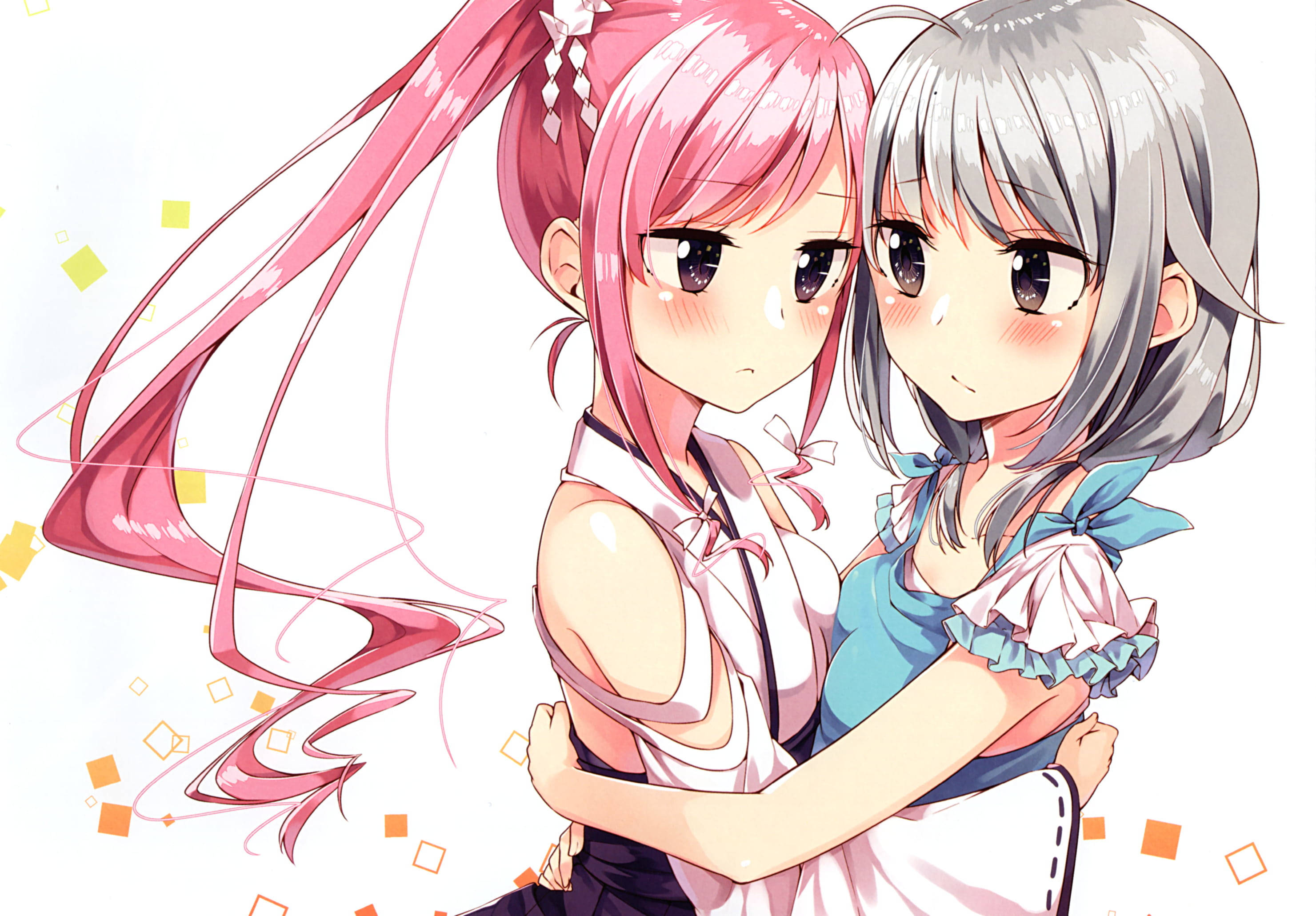 Magkasintahang Anime na Lesbiyana Wallpaper