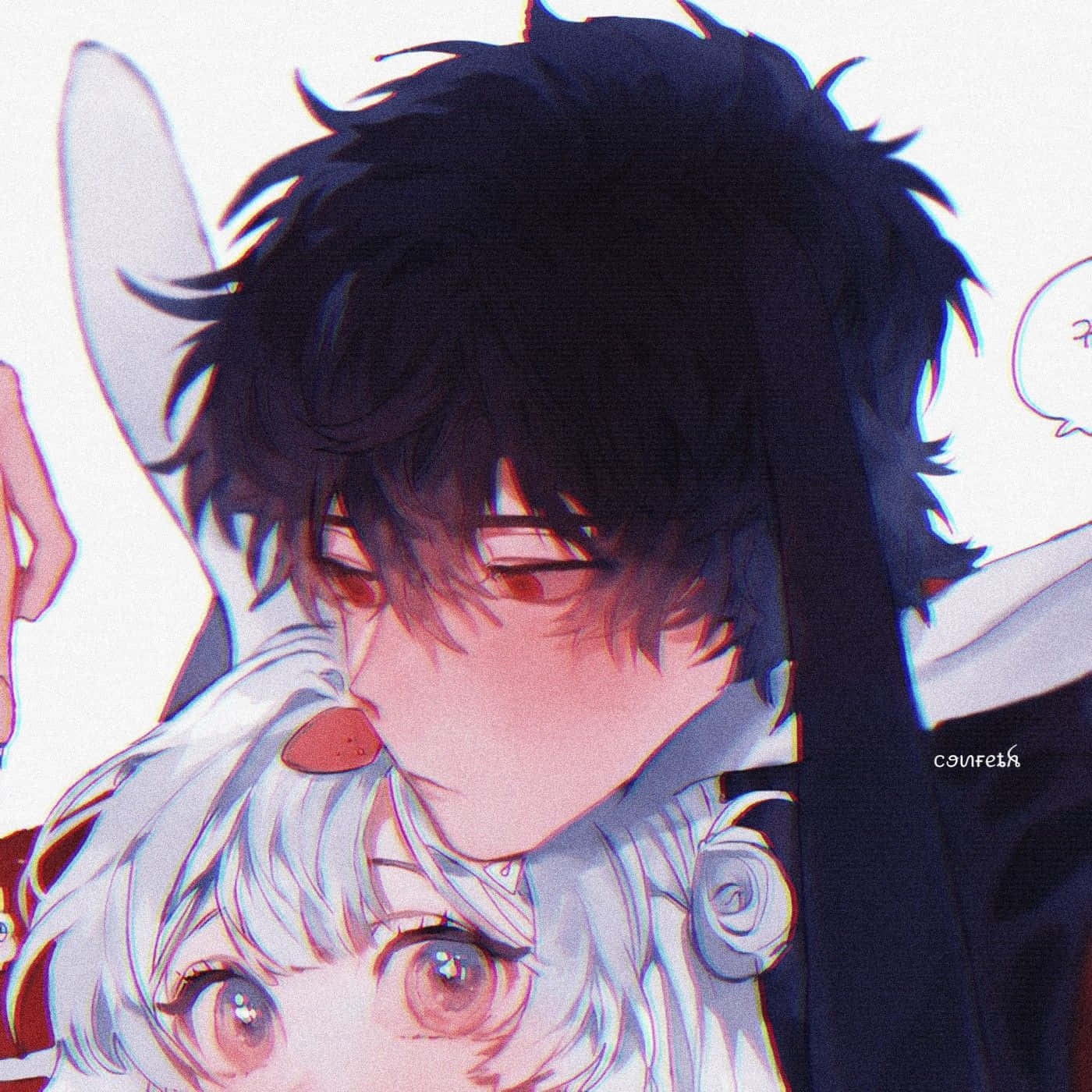 Magkasintahang Namumula na Magkatugmang Pfp Wallpaper