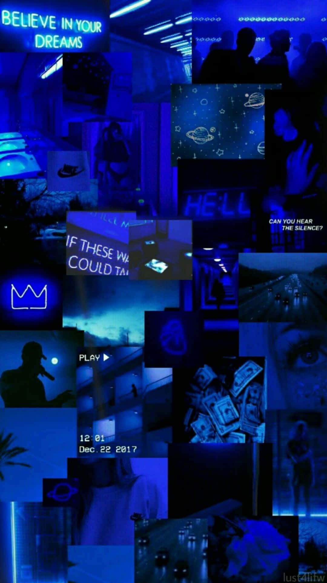 Maglakas-loob na Maging Kakaiba sa Madilim na Asul na Estetika Wallpaper