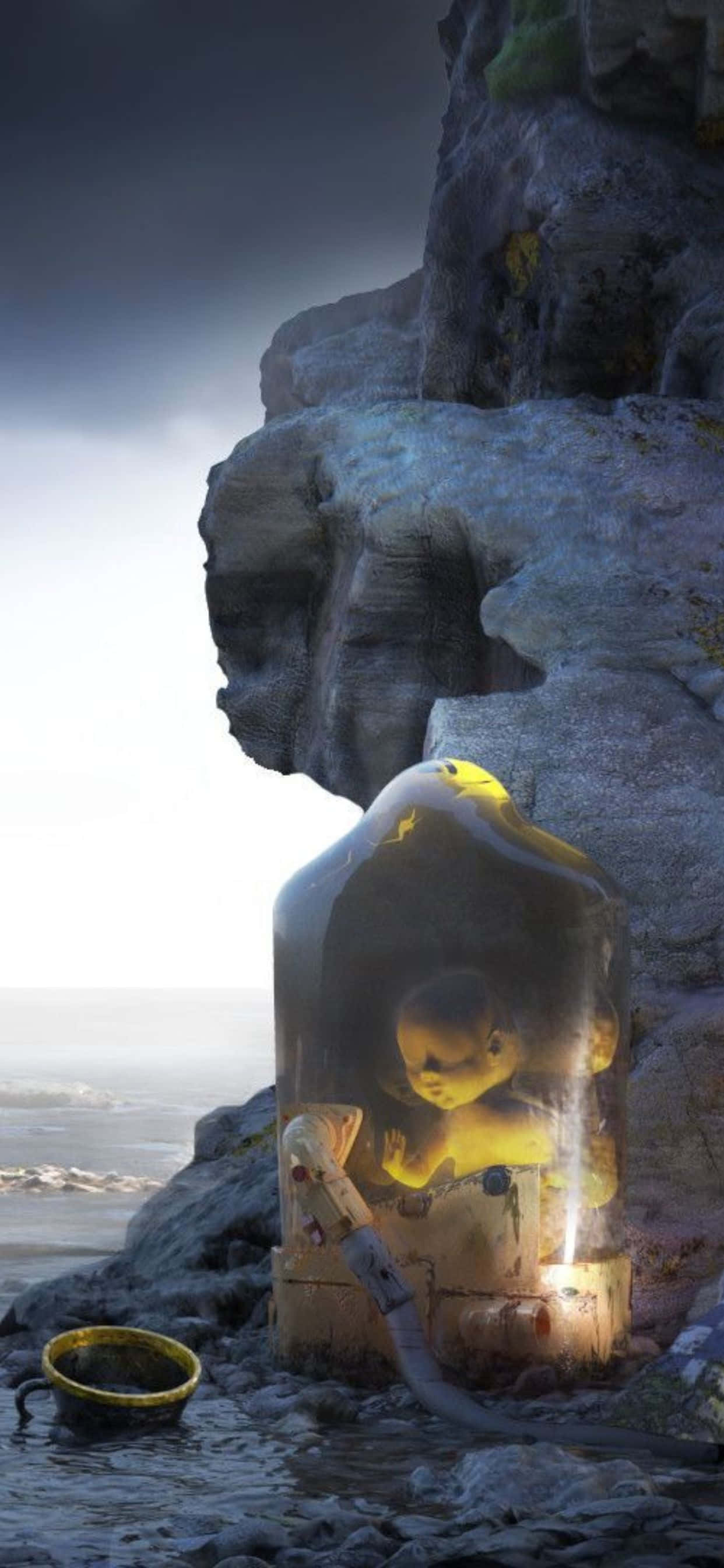 Maglaro ng Death Stranding sa bagong release na iPhone XS Max Wallpaper