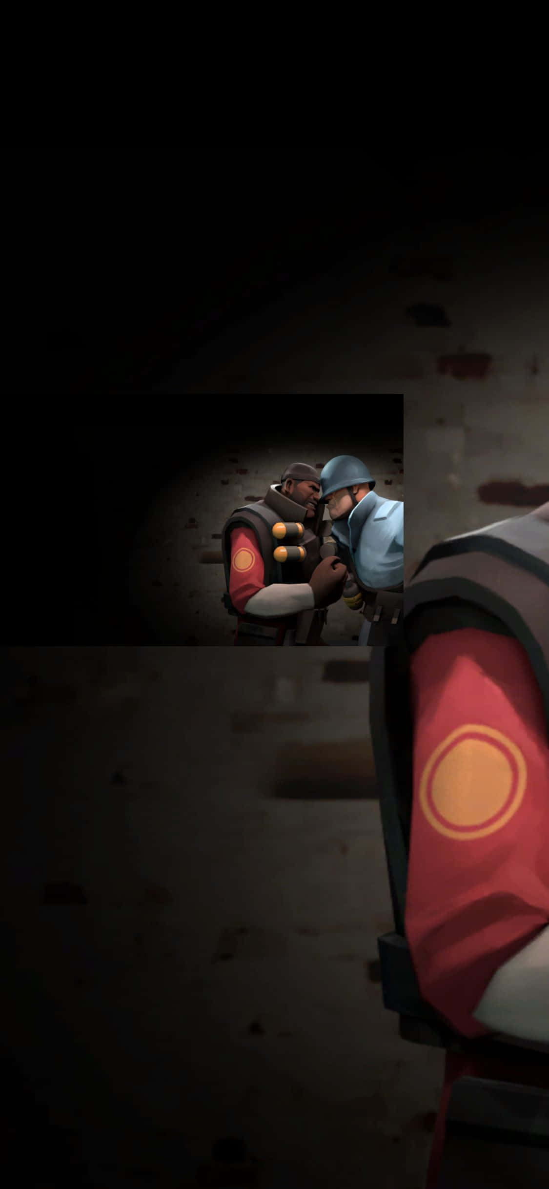 Maglarong Team Fortress 2 sa iPhone Xs Wallpaper