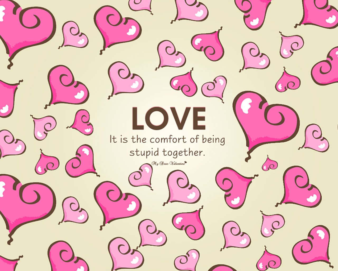 Magpakita ng pagmamahal ngayong Araw ng mga Puso gamit ang nakatutuwang wallpaper na ito! Wallpaper