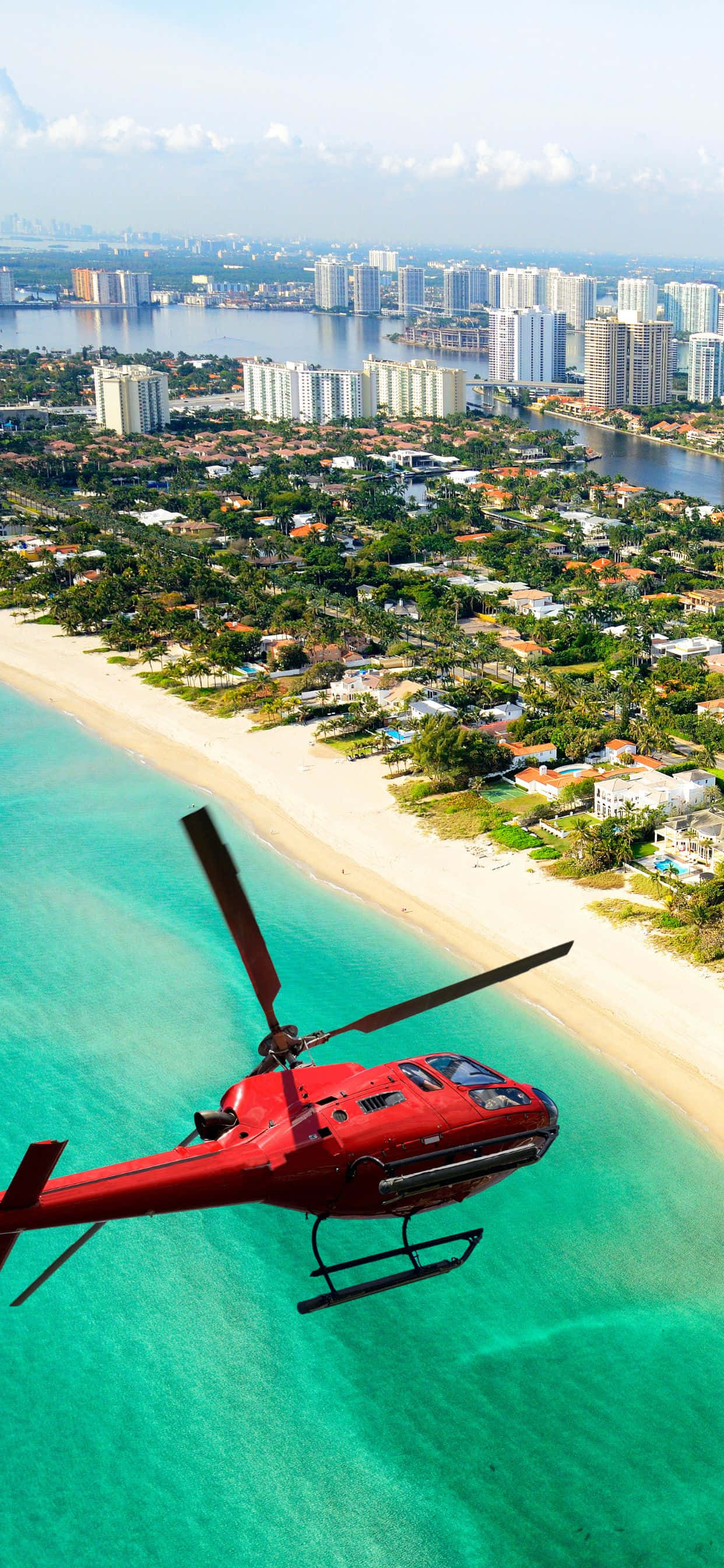Magsagawa ng Flight sa Estilo kasama ang iPhone Xs Max at Helicopters Wallpaper