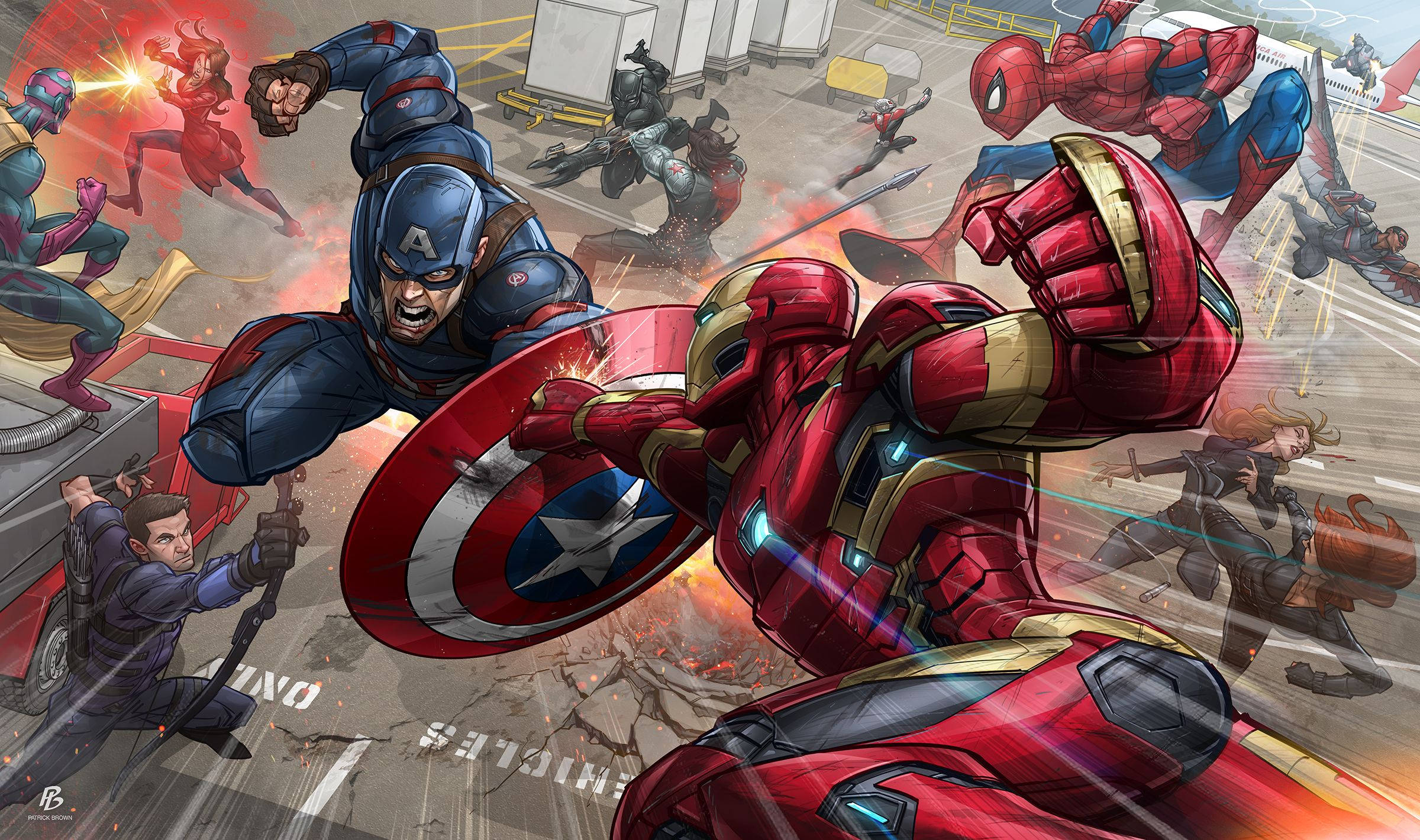 Magsama-sama ang mga Bayani - Marvel Wallpaper