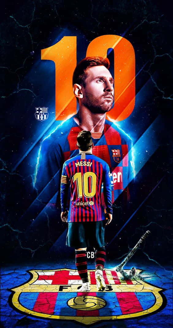 Magtiwala lamang sa isang maalamat na telepono - Messi iPhone Wallpaper