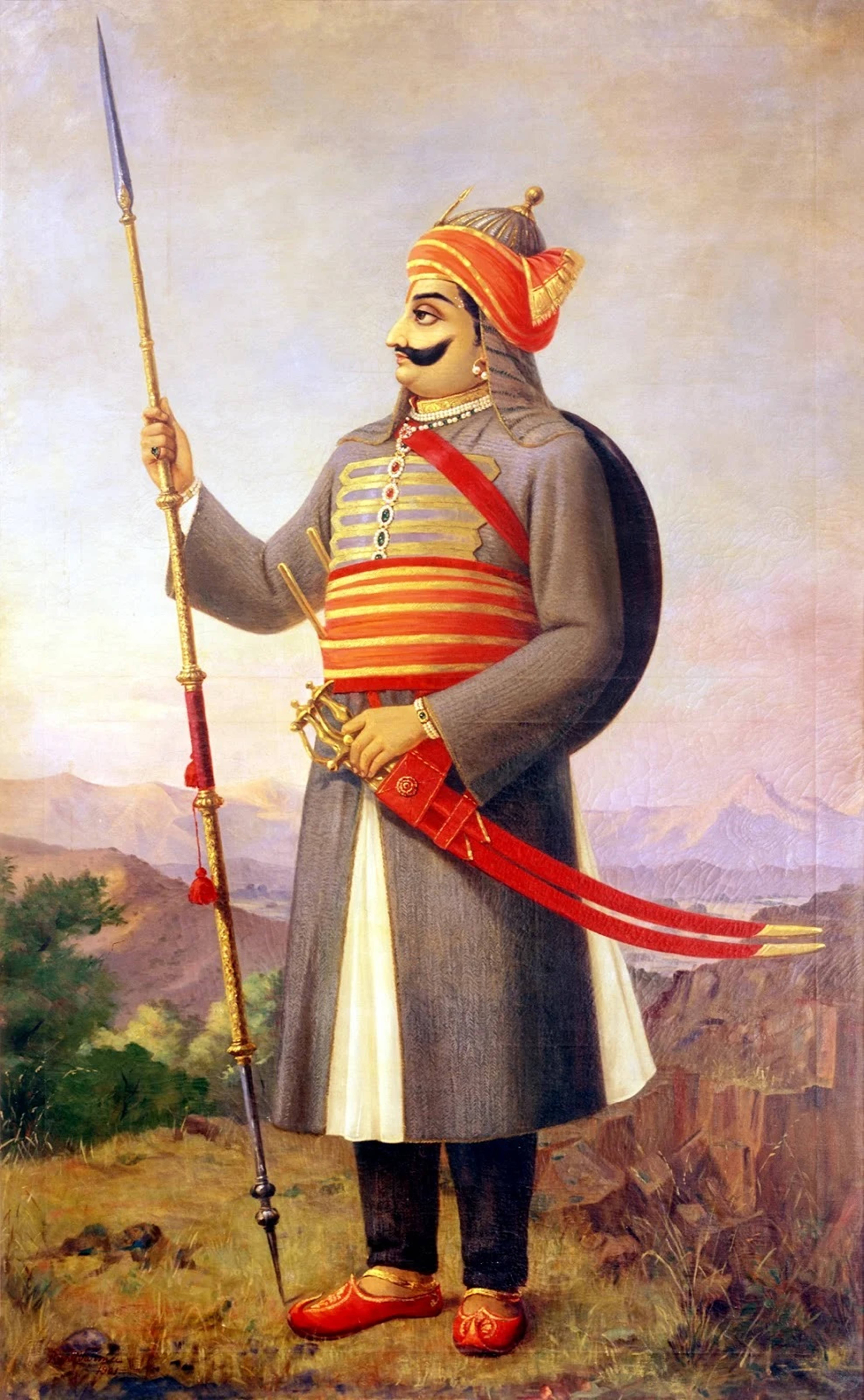 Maharana Pratap Buong Katawan Art 4K Wallpaper