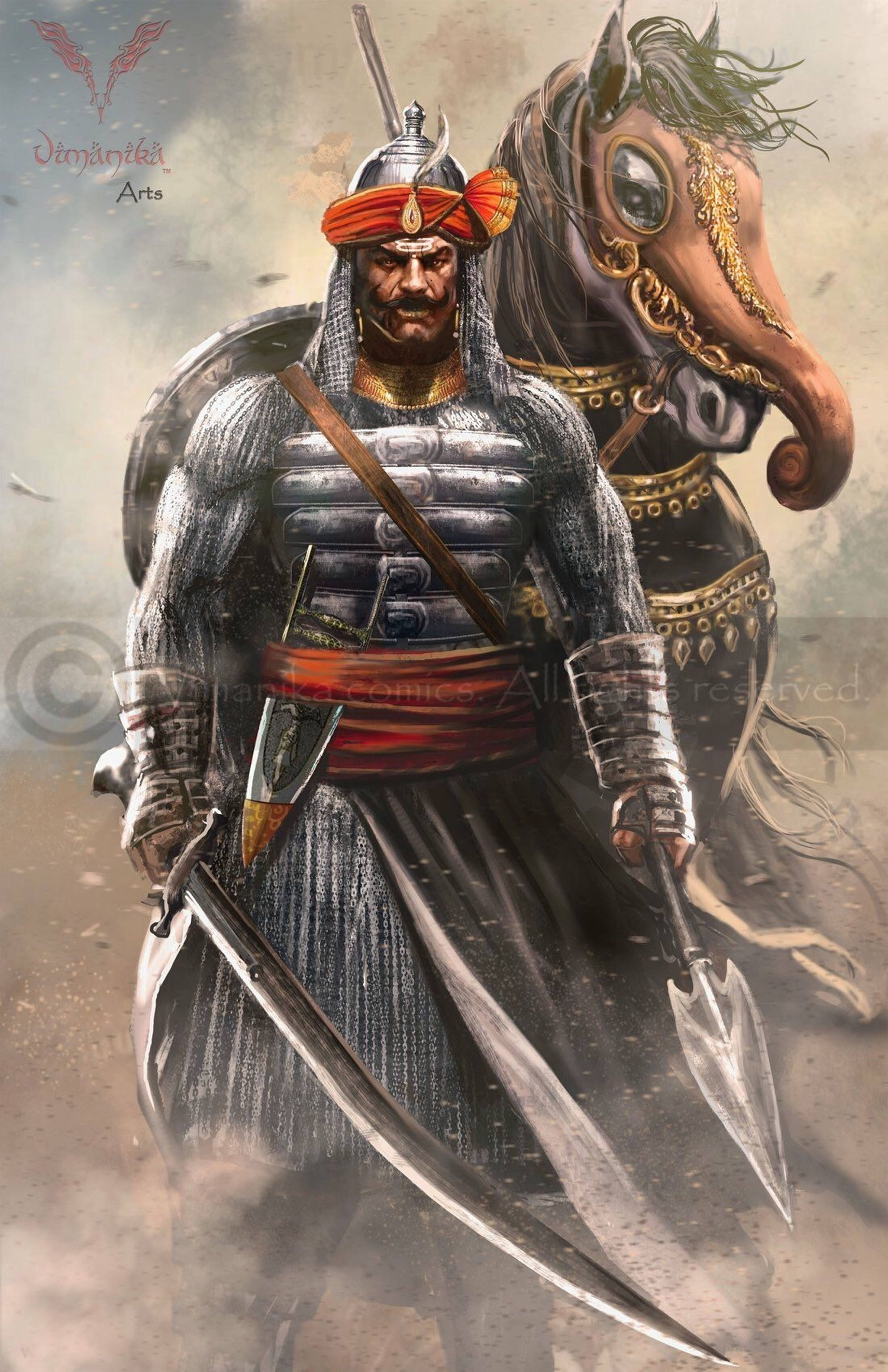 Maharana Pratap Imaginative Art 4K Wallpaper