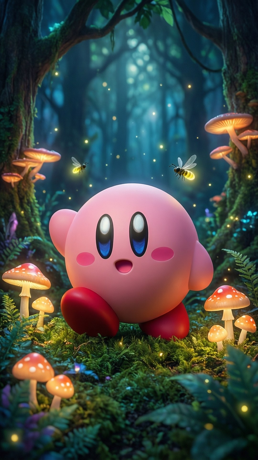 Mahiwagang Kagubatan ni Kirby Wallpaper