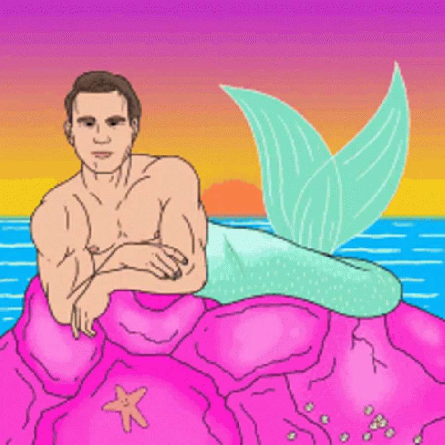 Mahiwagang Sirena na Lumalangoy sa Ilalim ng Dagat Wallpaper