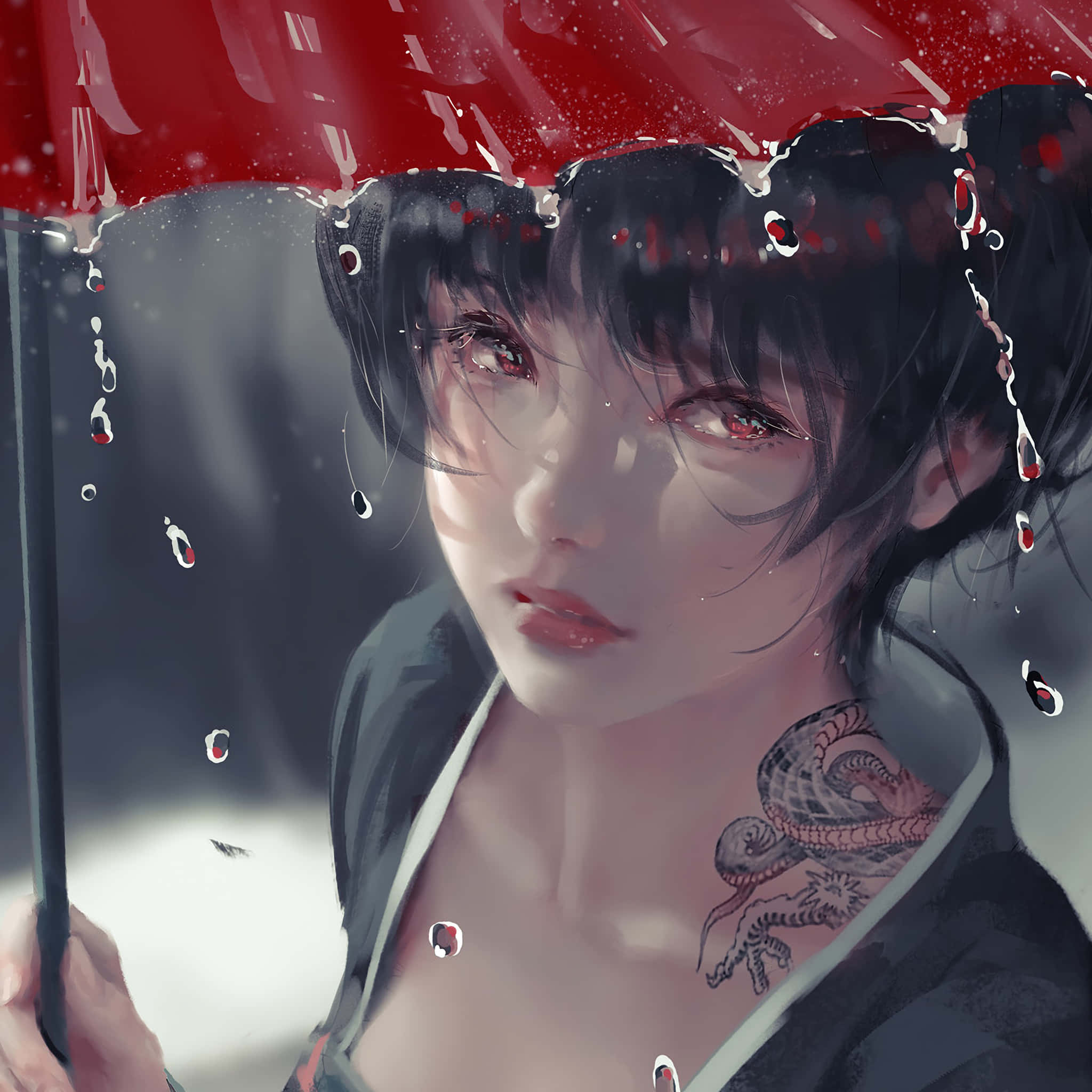 Mahiwagong Kalangitan ng Anime sa Gabi Wallpaper