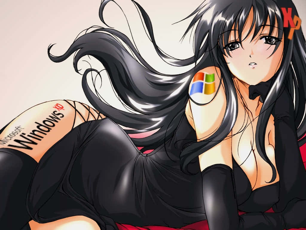 Mainit na Anime Girl na Windows XP Wallpaper