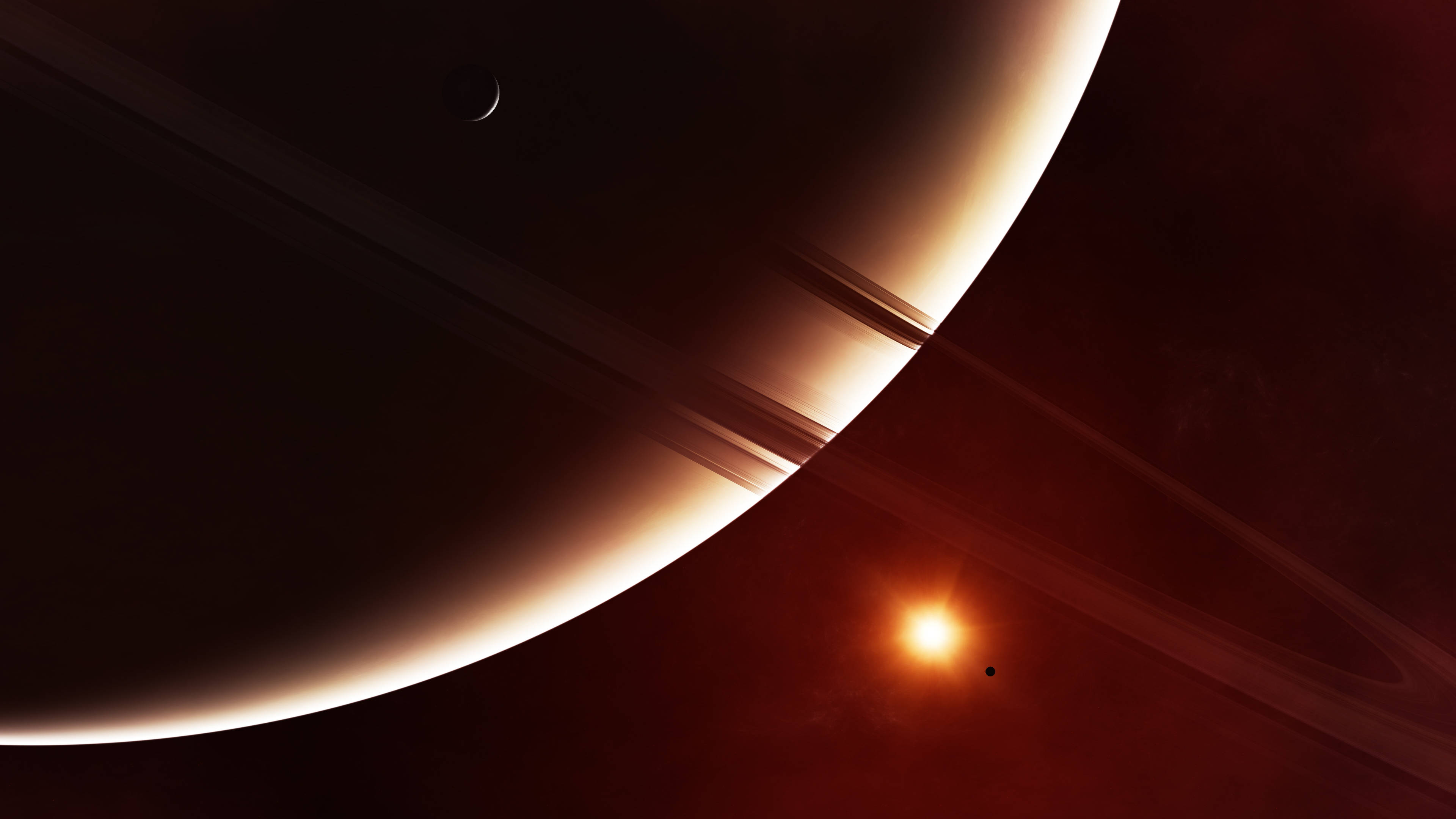 Mainit na Saturn 4K Wallpaper