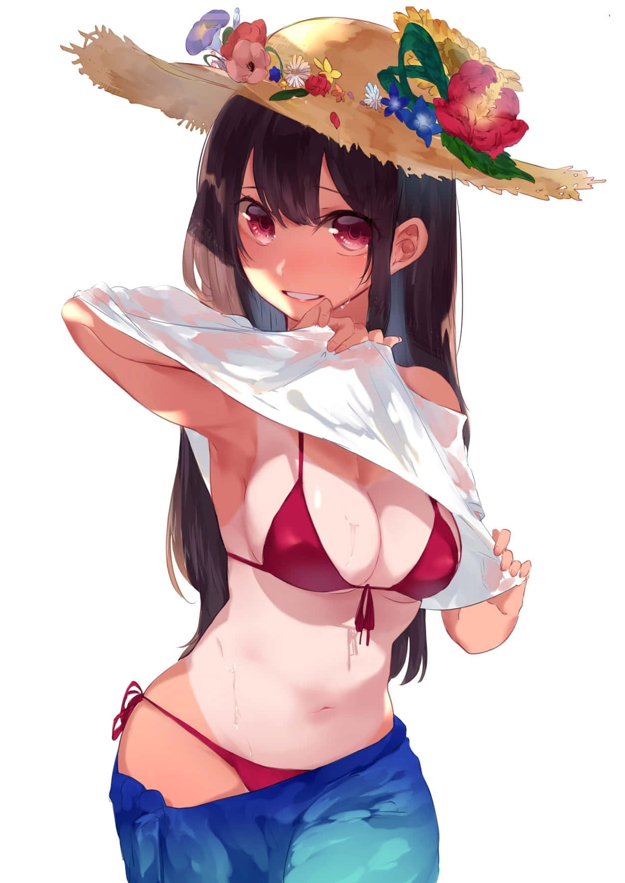 Mainit na Tag-init na Anime na Babaeng Naka-Bikini Wallpaper