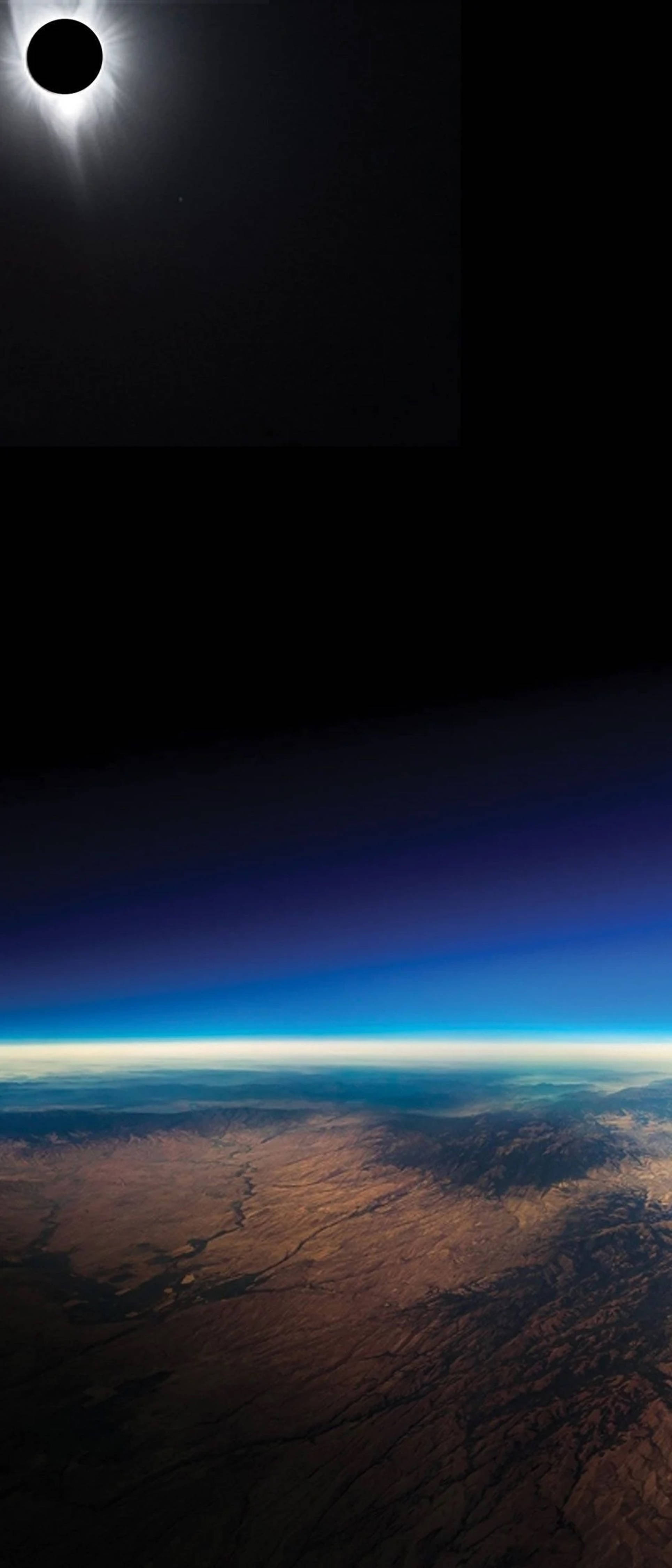 Majestic Earth Punch Hole 4K Wallpaper