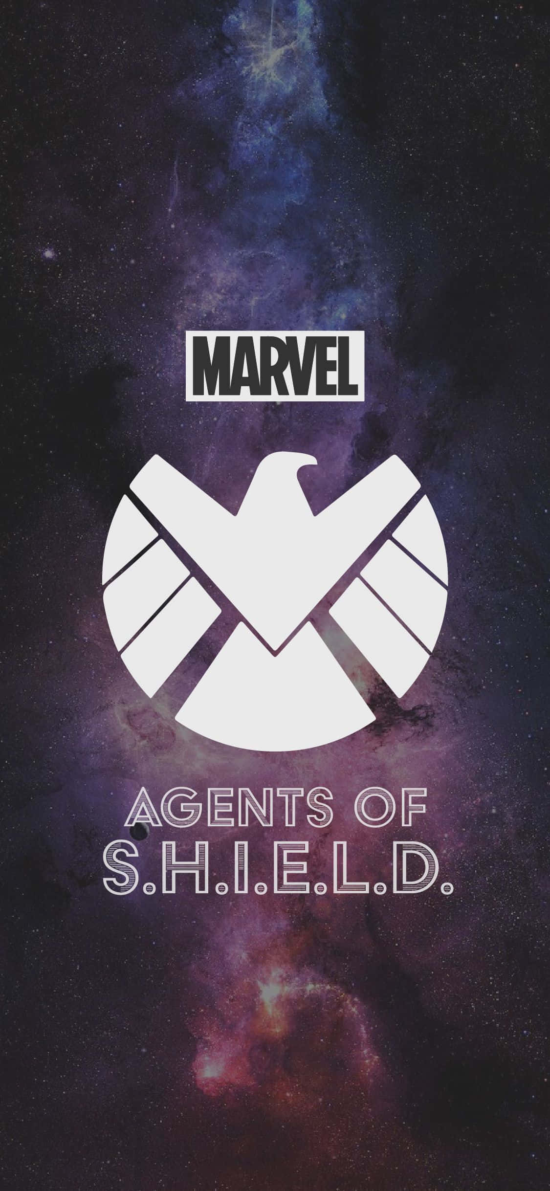 Makabagong Disenyo ng Kalasag sa Asul na Background Wallpaper