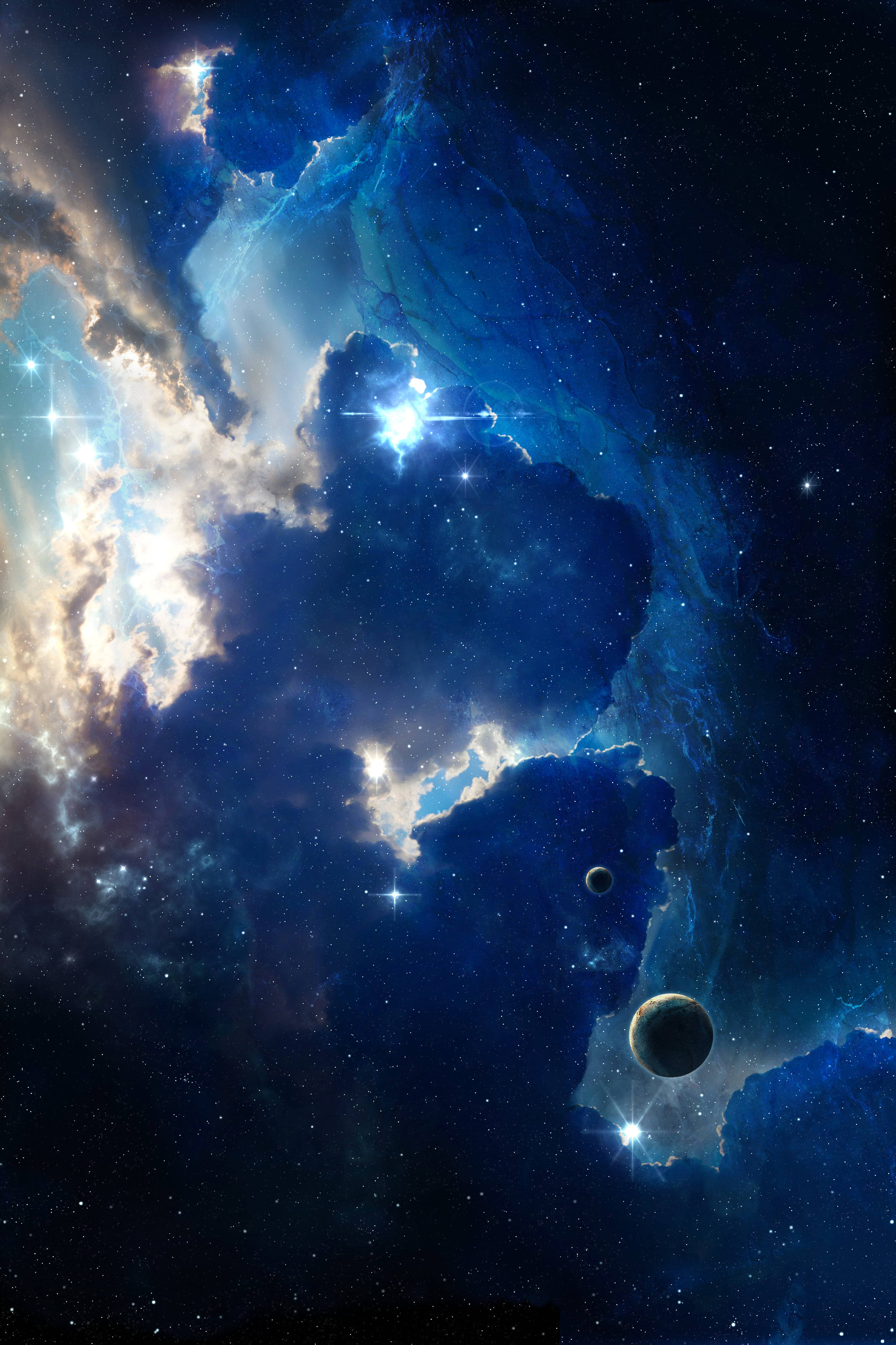 Makalangit na mga Katawan sa Kalawakan 4K Phone Wallpaper