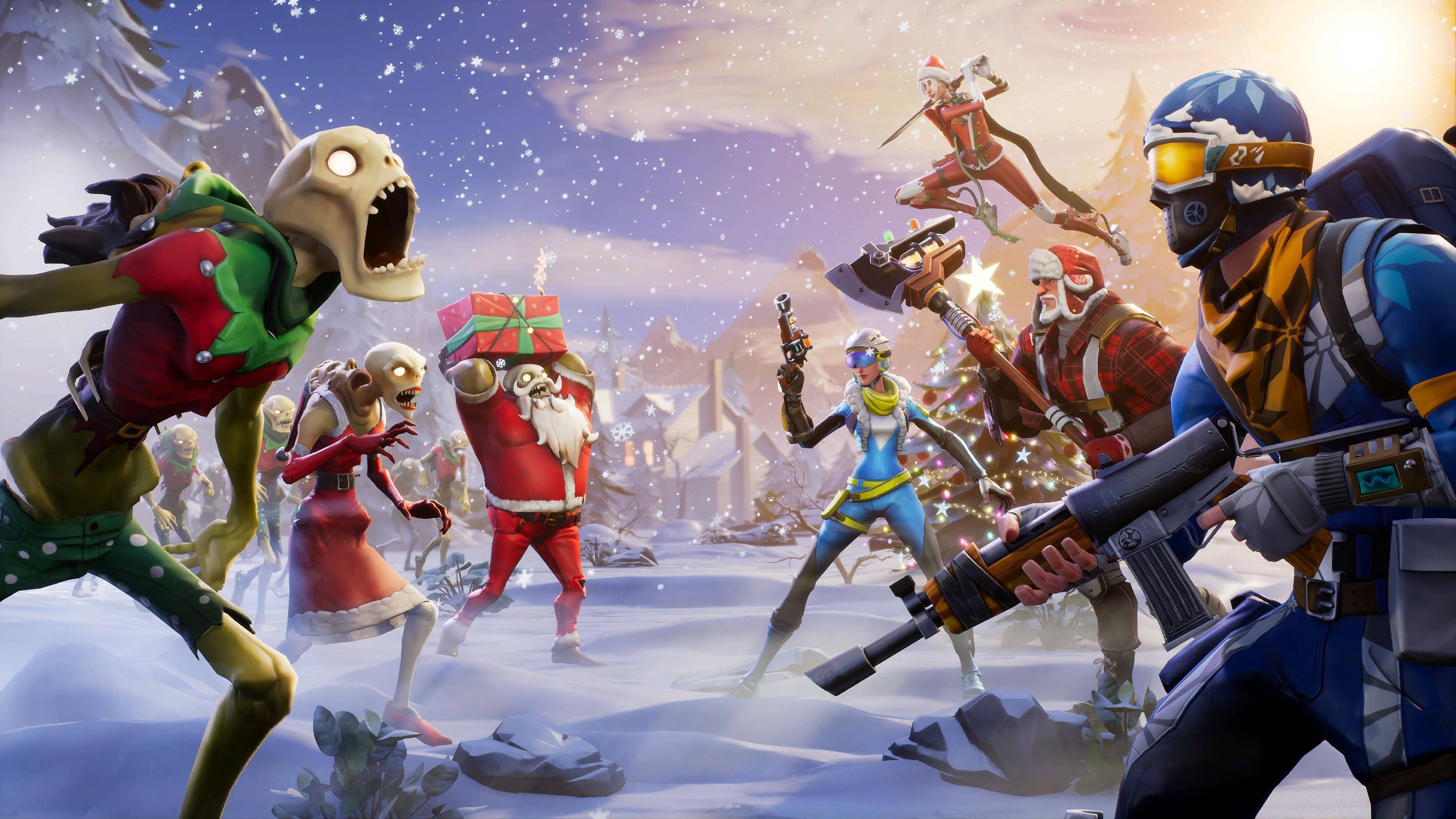 Makaligtas sa mga Piyesta kasama ang Fortnite Save the World Wallpaper
