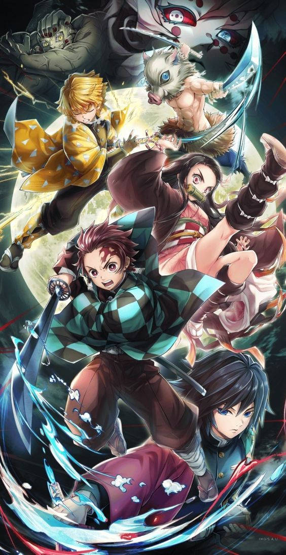 Makapangyarihang Demon Slayer iPhone Wallpaper