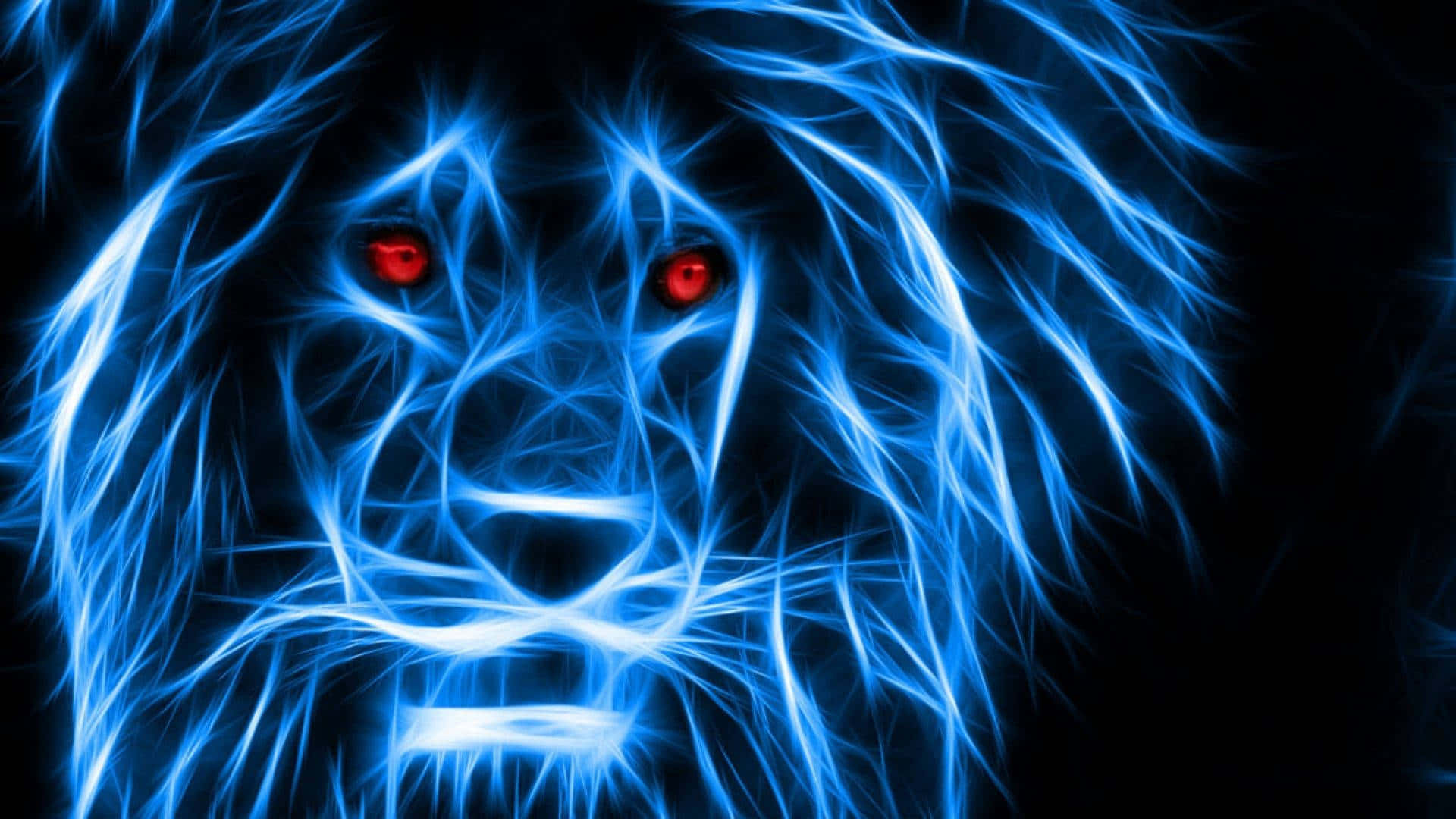 Makapangyarihang Neon Blue Background Wallpaper