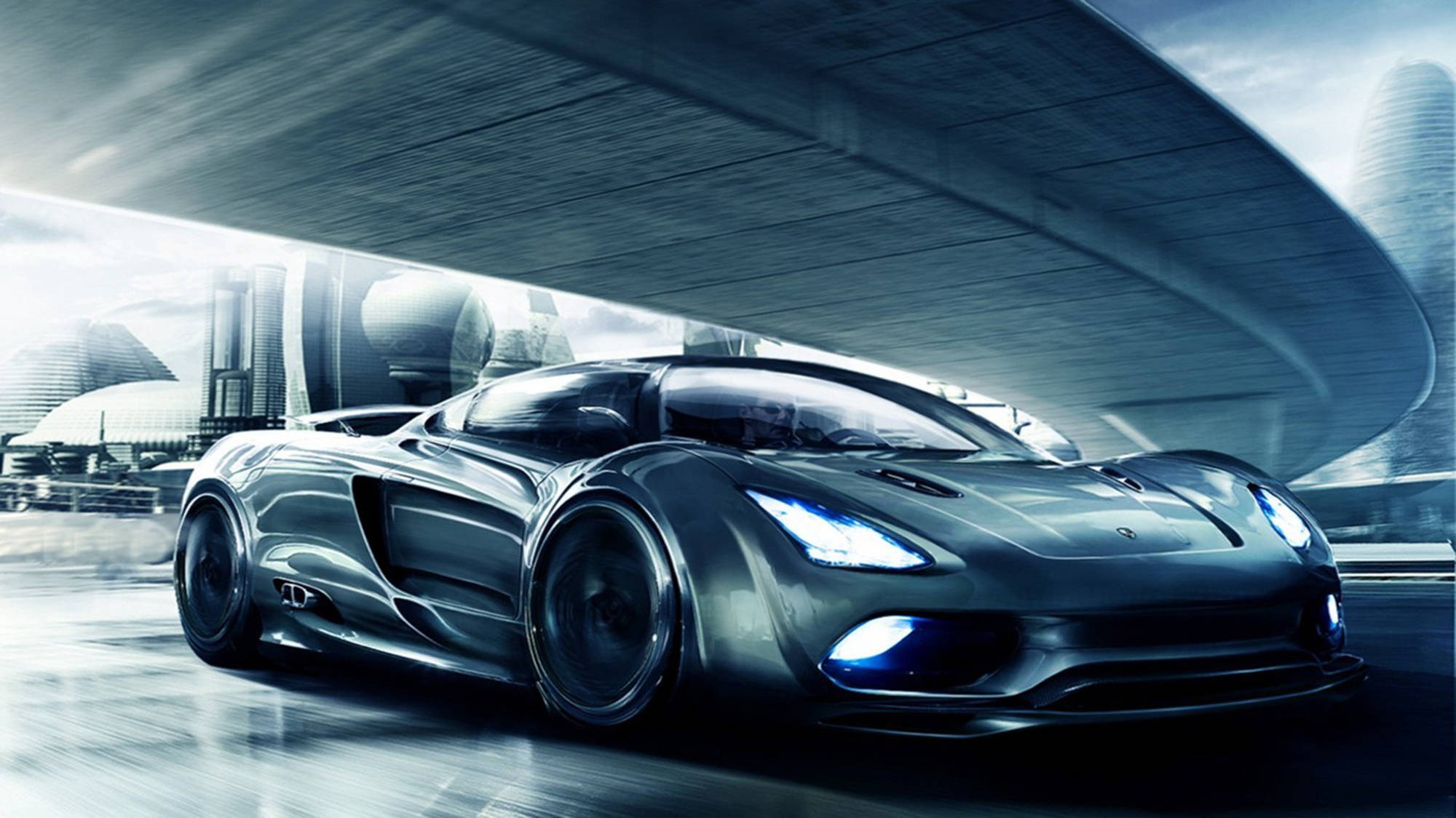 Makapigilas na Koenigsegg Sports Car na Kumikinang sa Metalik na Finish Wallpaper
