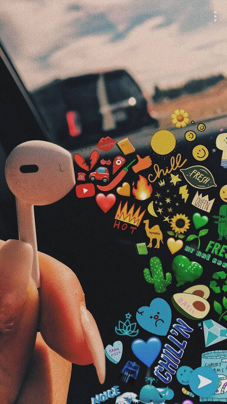 Makinig sa iyong mga paboritong tugtog gamit ang mga istilos na Airpods Wallpaper