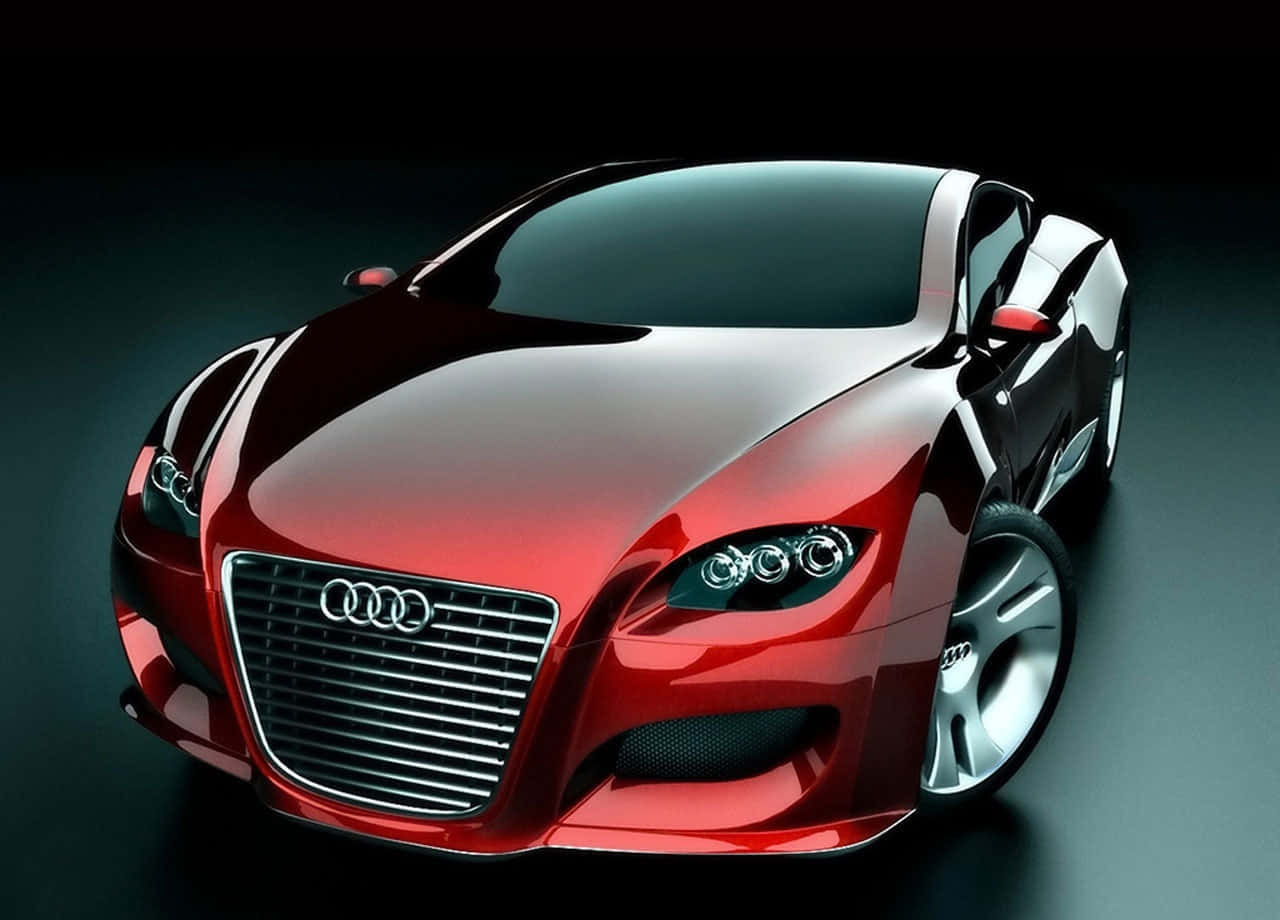 Makinis na Pulang Sports Car sa Urban na Lugar Wallpaper