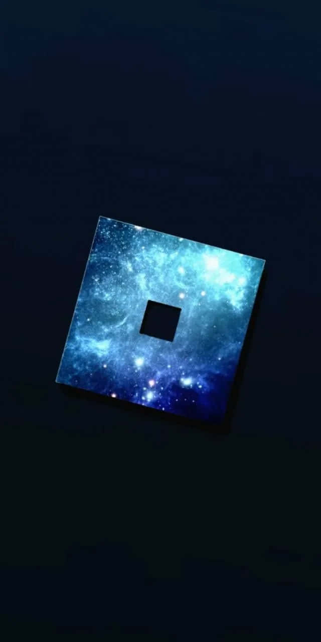 Makintab na Asul na Logo ng Roblox Wallpaper
