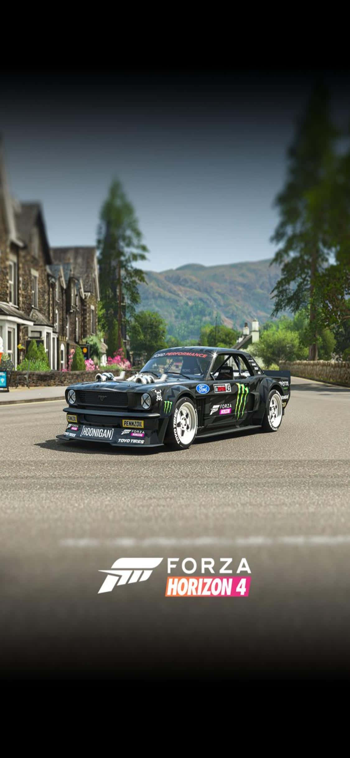 "Makipagkarera patungo sa tagumpay gamit ang bagong iPhone Xs at Forza Horizon 4!" Wallpaper