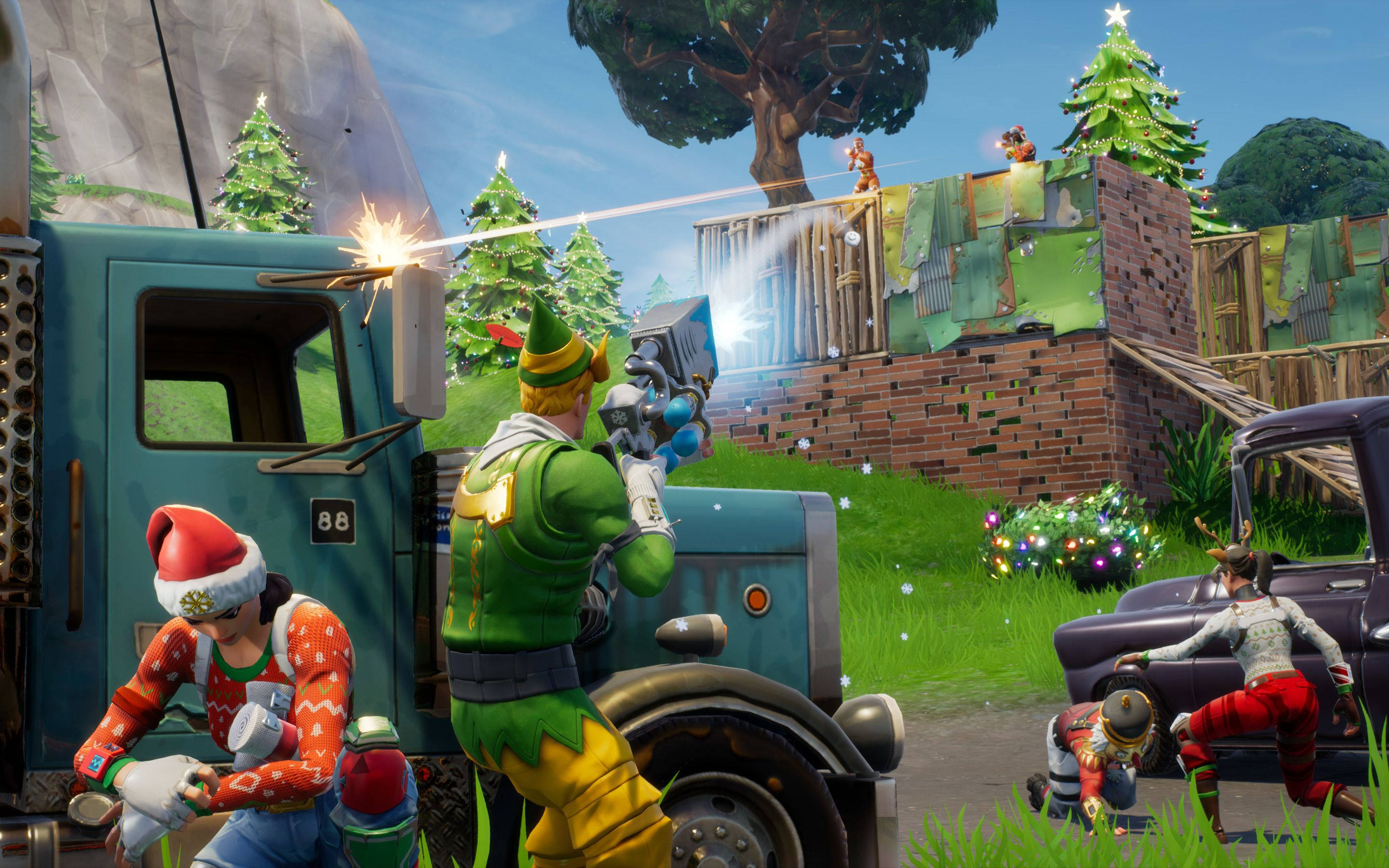 Makipaglaban sa mga nangungunang eSports player sa Winter Royale tournament ng Fortnite! Wallpaper