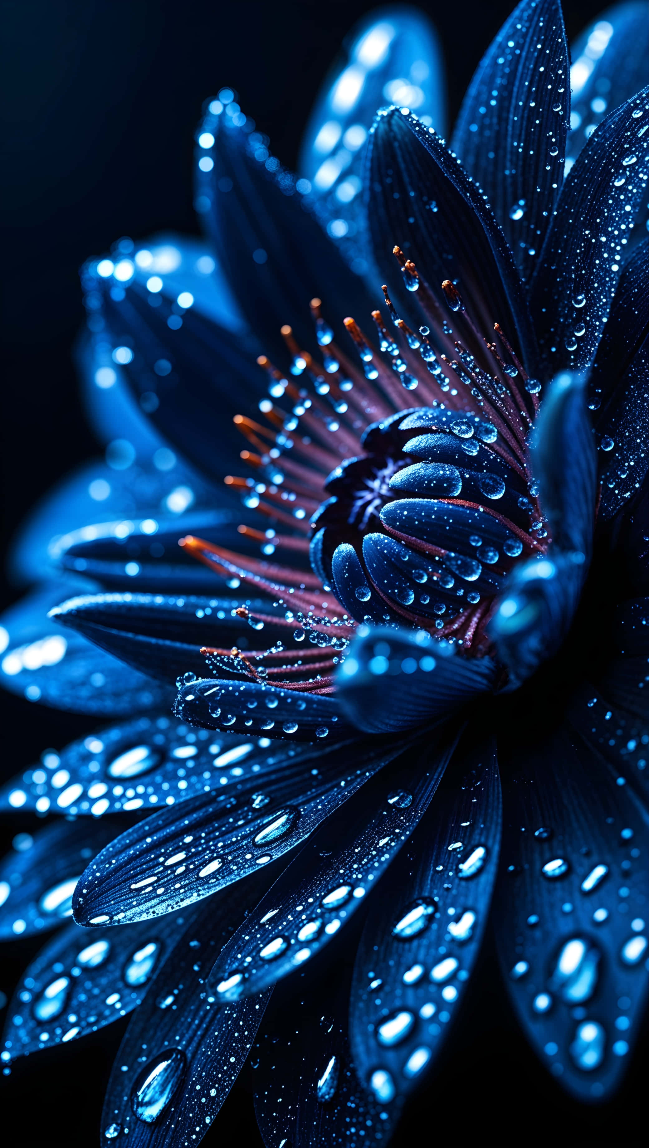 Makrong Asul na Bulaklak Wallpaper