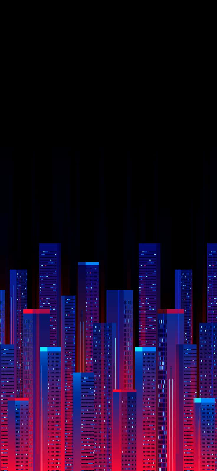 Makukulay na Ilaw ng Gusali Pixel 3 OLED Background Wallpaper