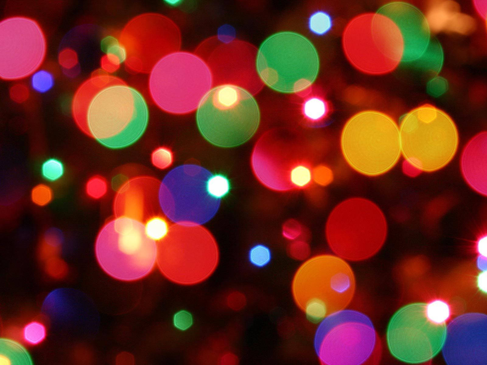 Makulay at Maligayang Christmas Lights Bokeh Shot Wallpaper