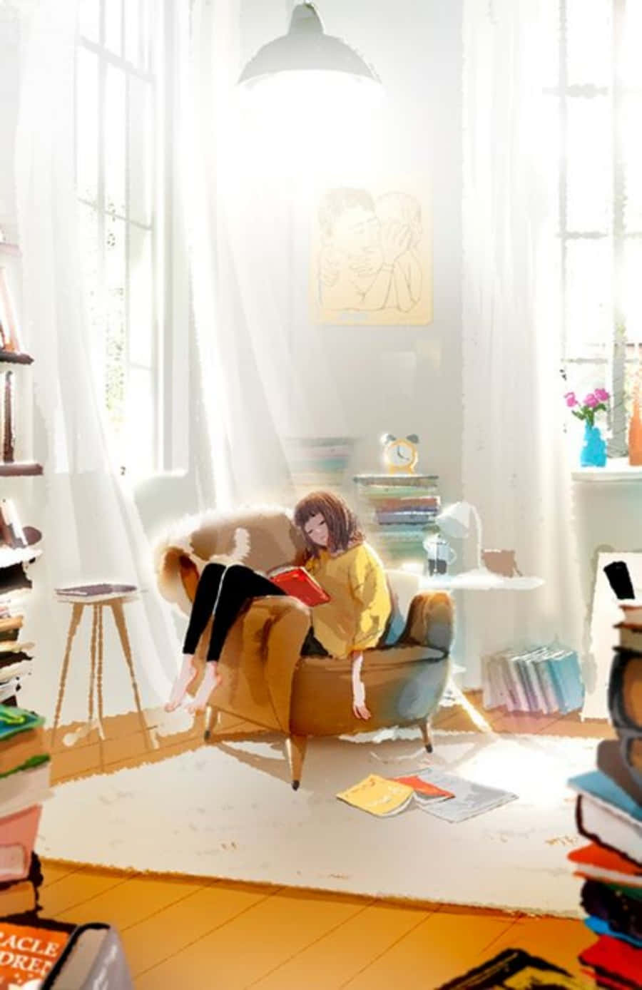 Makulay at nakakasiglang anime na kwarto para sa sukdul na tagahanga Wallpaper