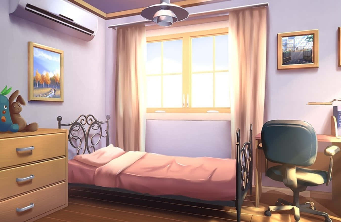 Makulay, Kumportable at Nakakarelaks - Isang Edisyong Anime na Kwarto Wallpaper