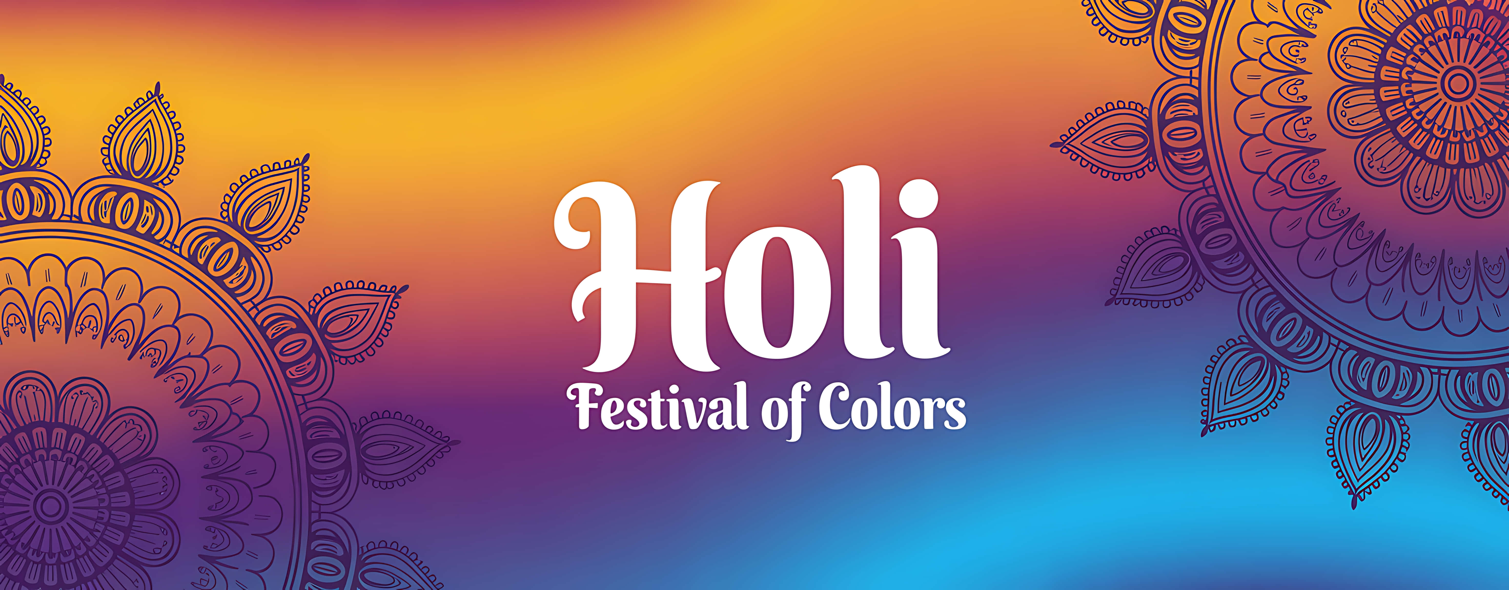 Makulay na background ng pagdiriwang ng holi festival of colors Wallpaper