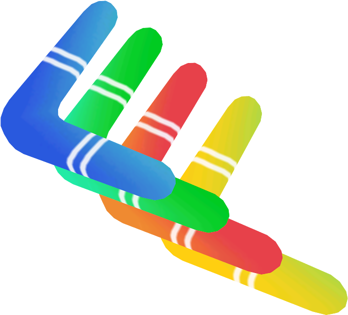 Makulay na Boomerang Graphics Wallpaper