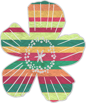 Makulay na Bulaklak na Gawa sa Pinutol na Papel na May Tekstura Wallpaper