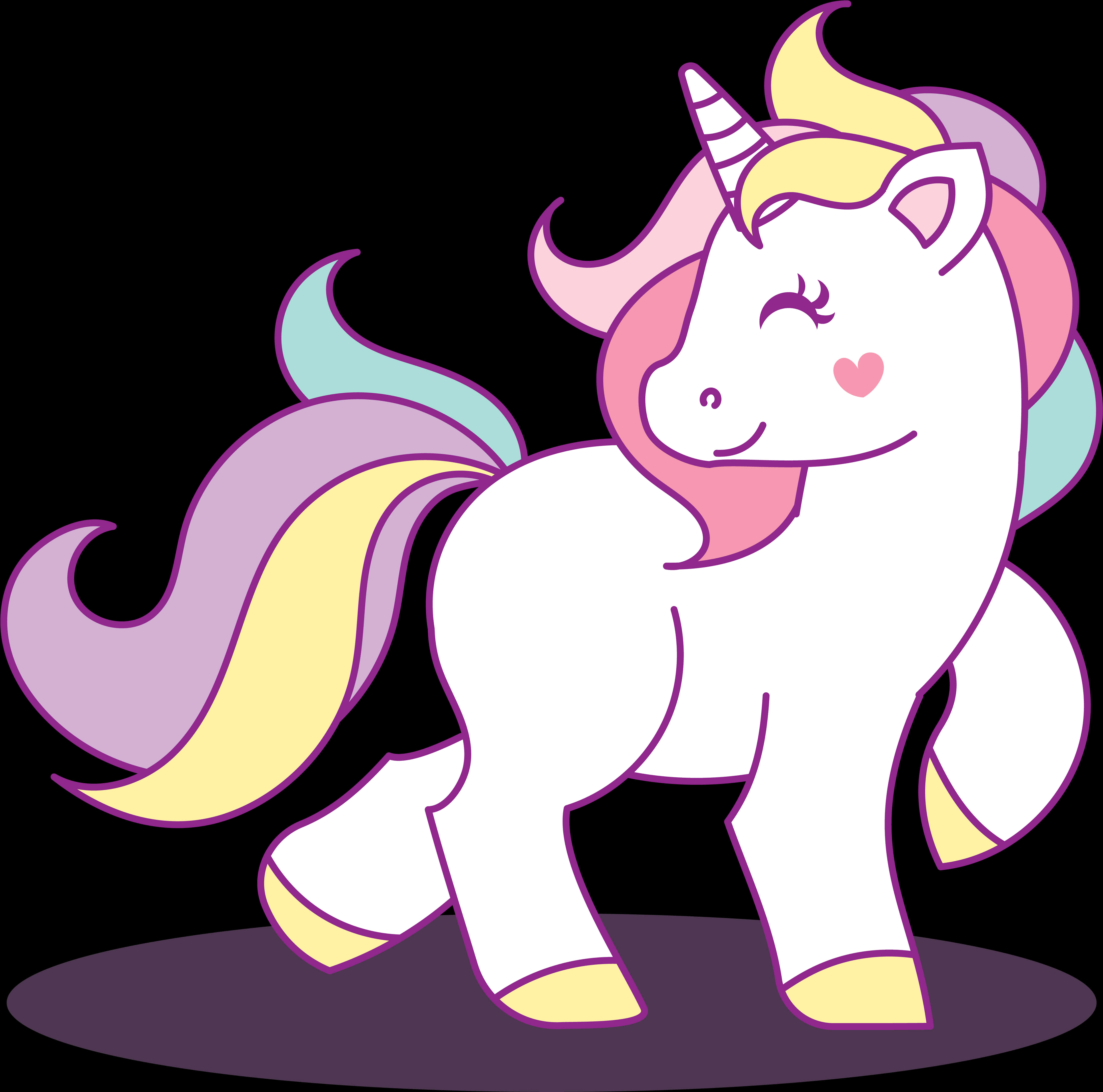 Makulay na Cartoon Unicorn Wallpaper