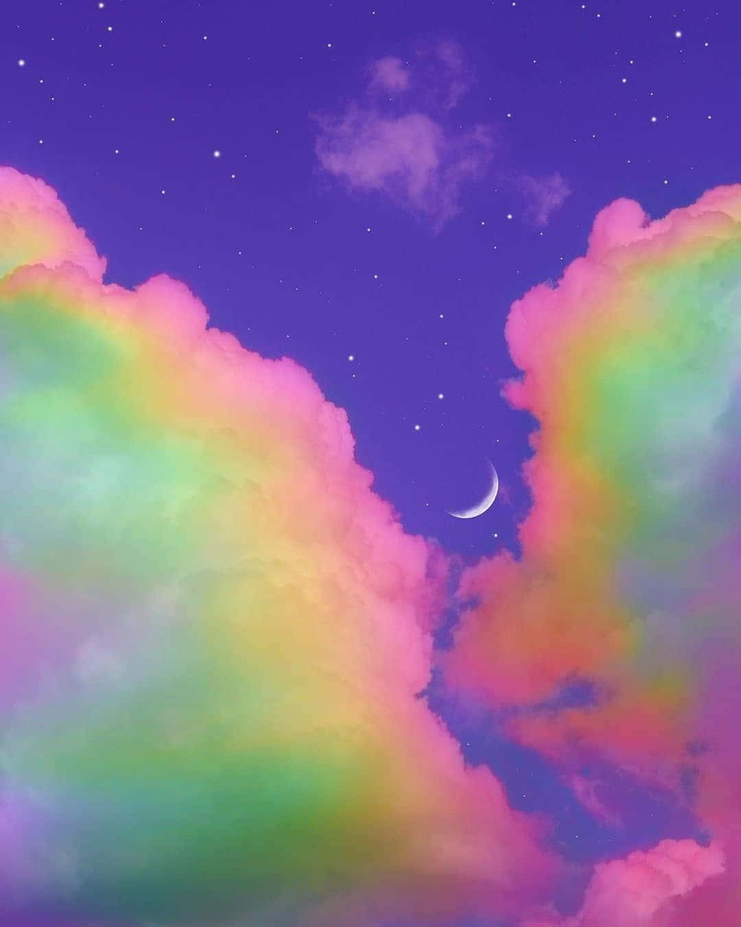 Makulay na Engkanto - Isang Pangarap na Background ng Bahaghari Wallpaper