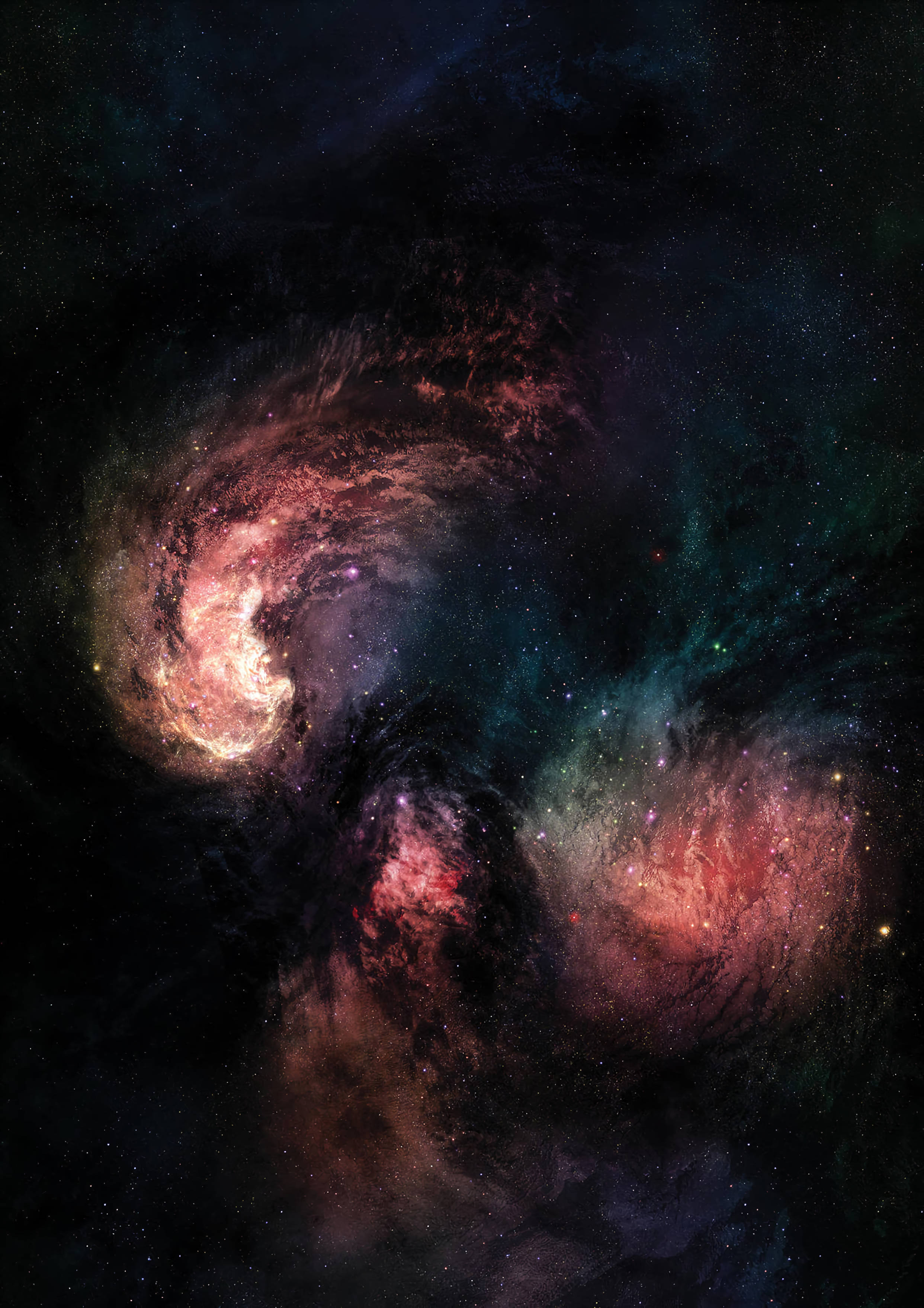 Makulay na Galaxy Sa Uniberso Wallpaper