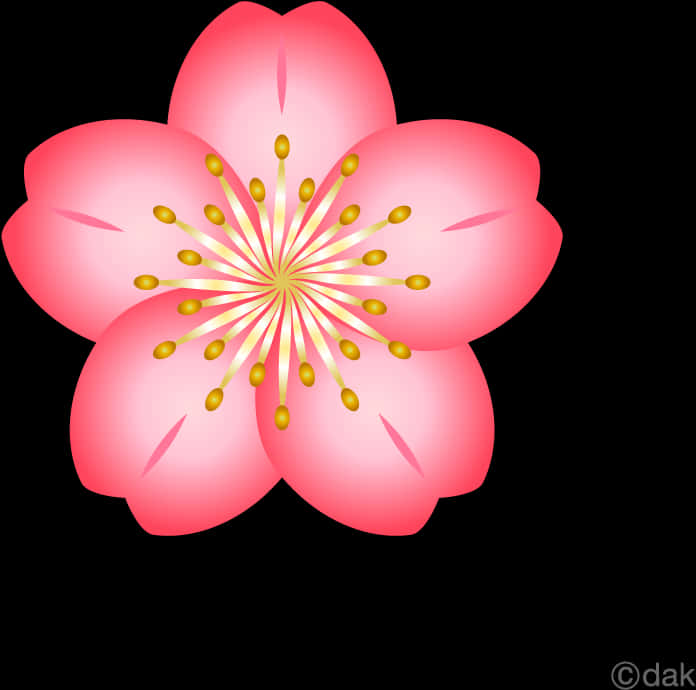 Makulay na Ilustrasyon ng Cherry Blossom Wallpaper