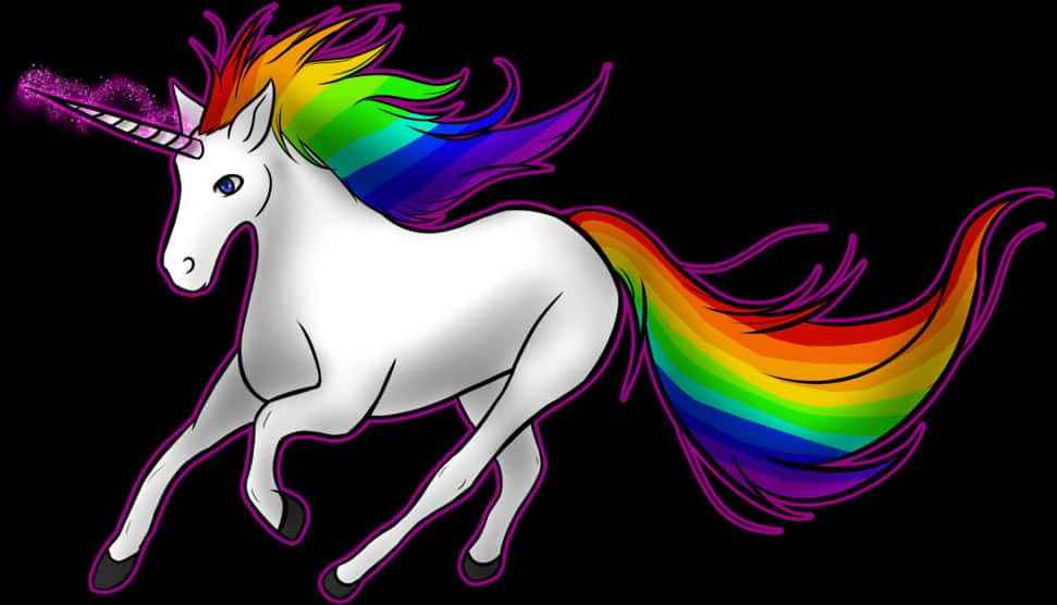 Makulay na Ilustrasyon ng Unicorn Wallpaper